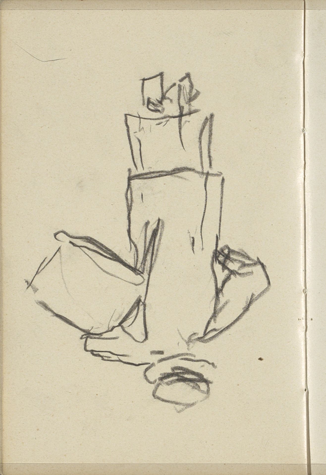 Vrouw met een voorwerp onder haar arm by George Hendrik Breitner