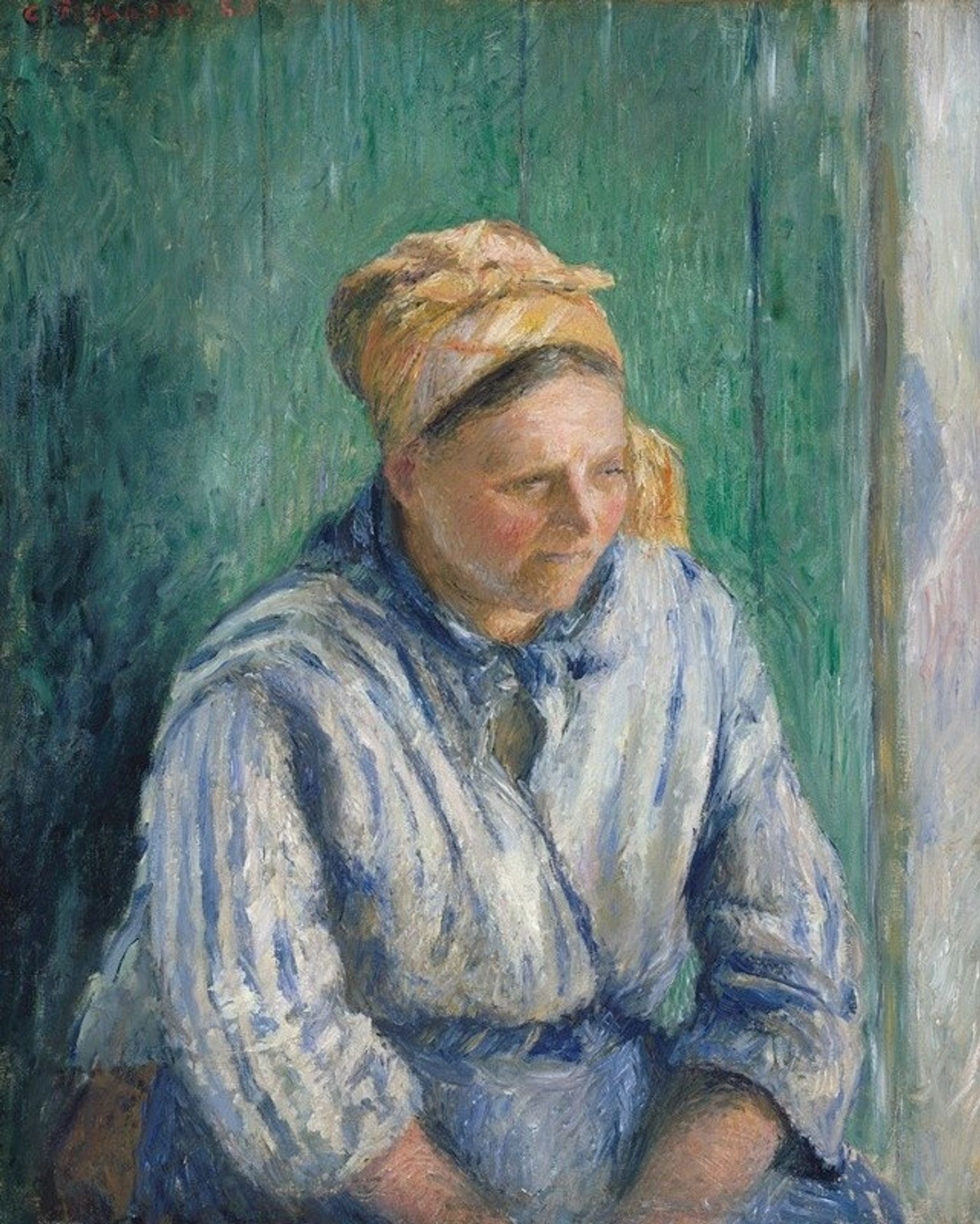 Washerwoman, Study by Camille Pissarro