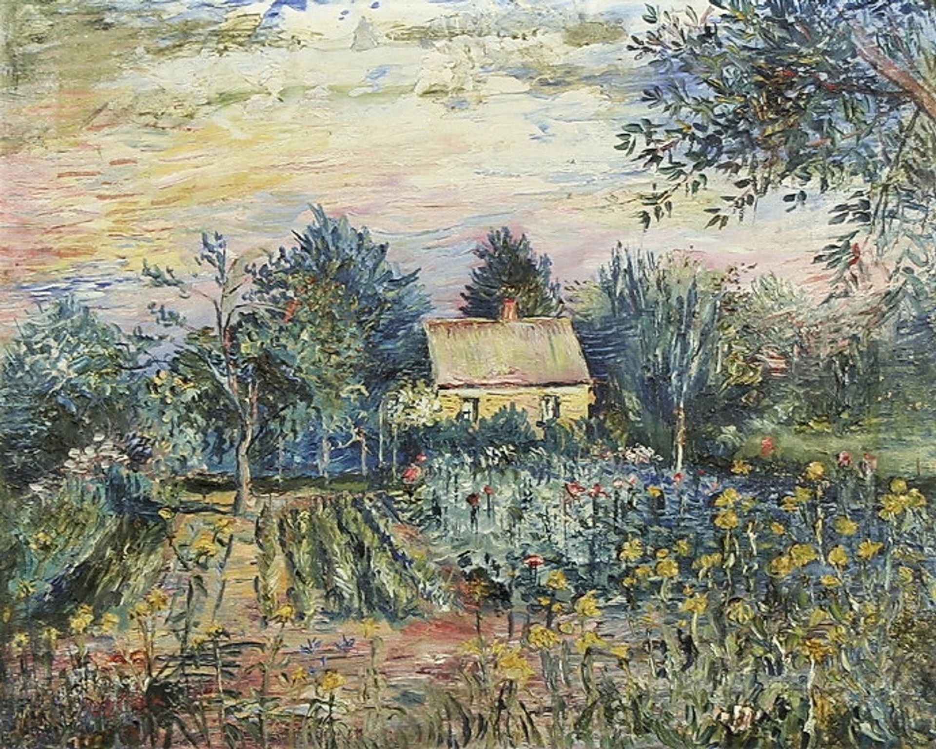 Summer Gardens Near the House by David Burliuk