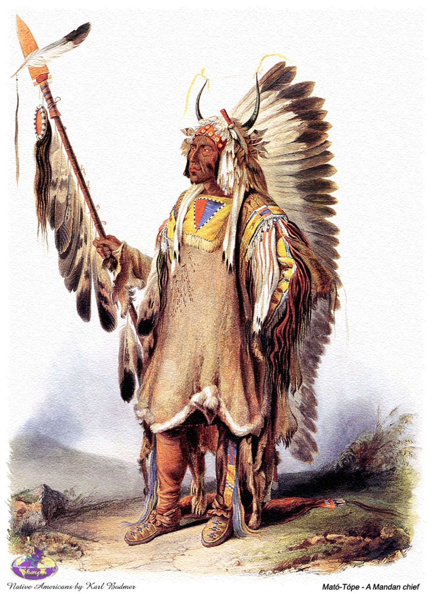 Mato-Tope, a Mandan chief by Karl Bodmer
