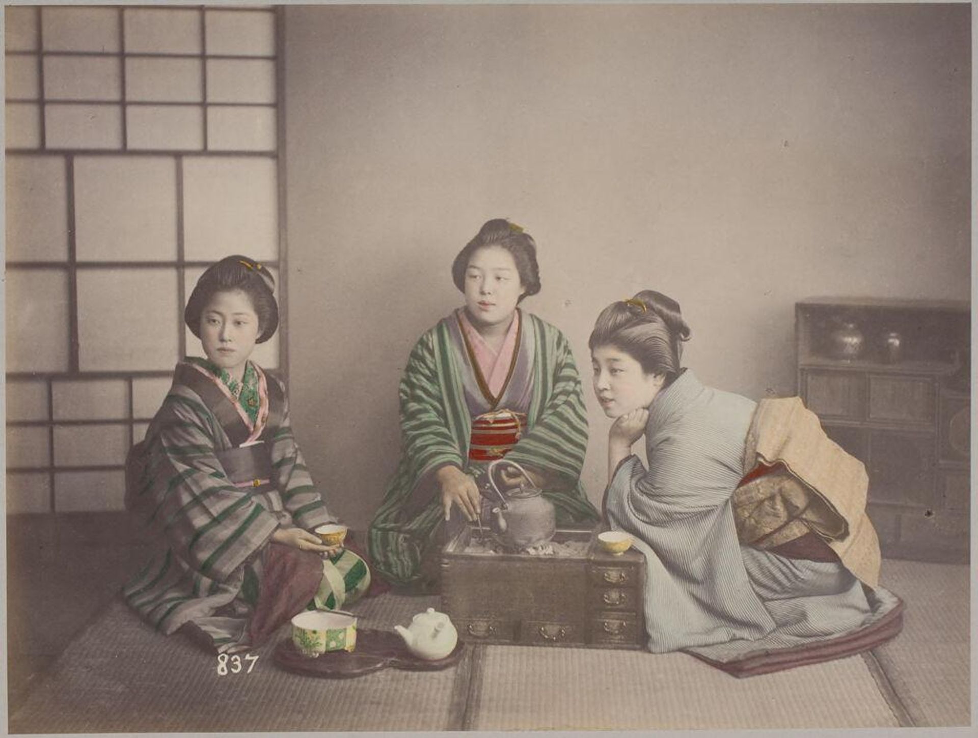 Untitled (tea pouring) by Possibly by Kusakabe Kimbei