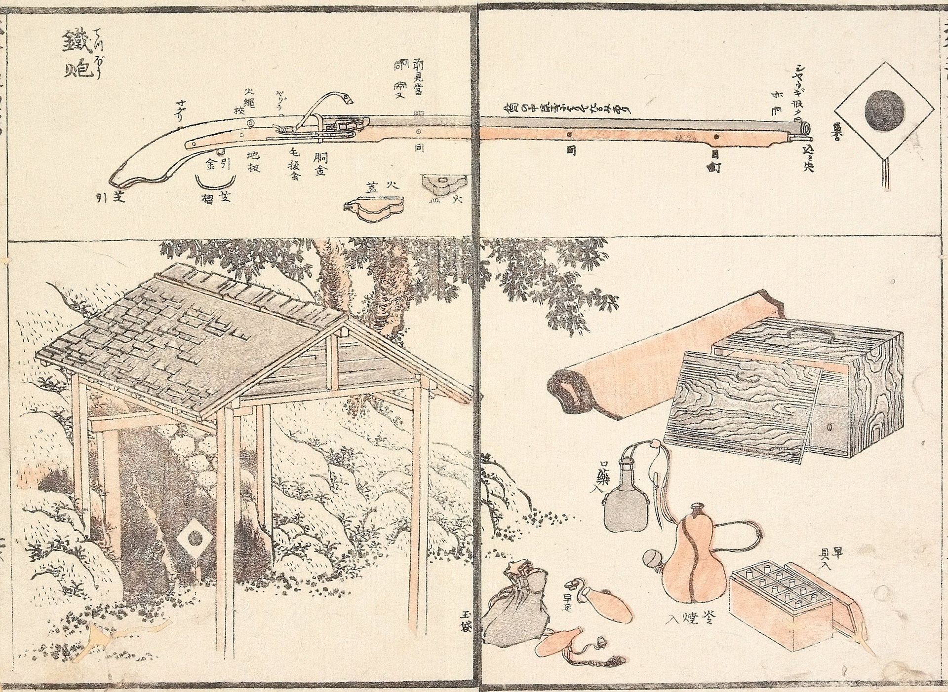 Firelock by Katsushika Hokusai