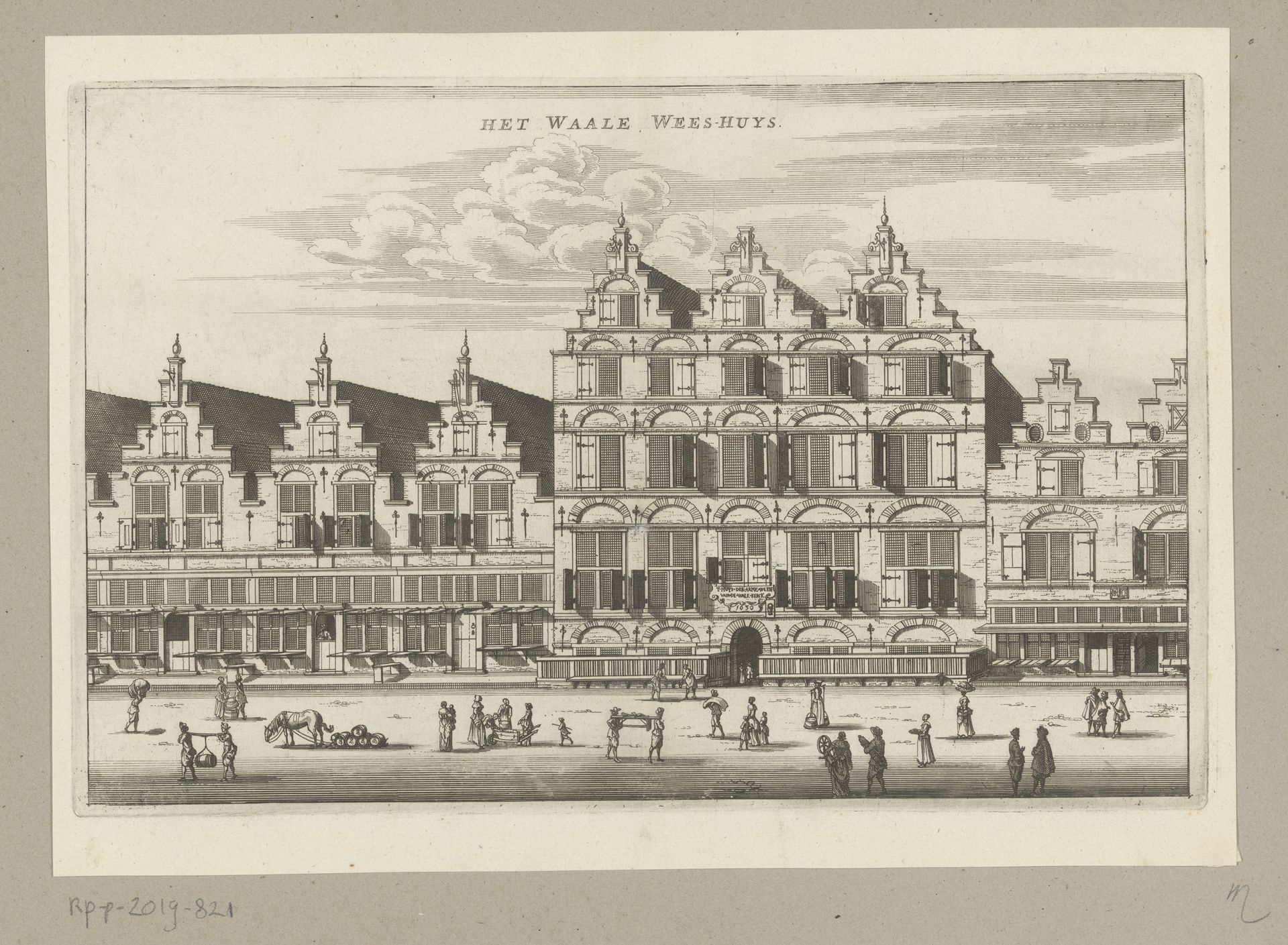 Gezicht op het Walenweeshuis aan de Laurierstraat te Amsterdam by Jacob van Meurs