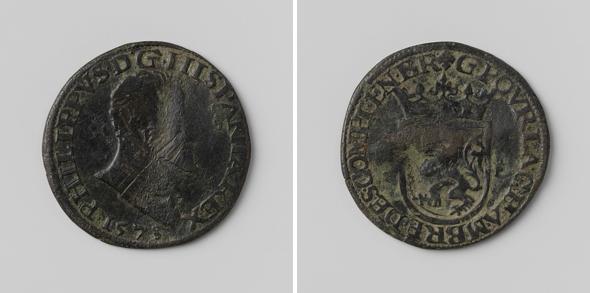 Filips II, koning van Spanje, rekenpenning van de rekenkamer van Brabant te Brussel by Anonymous