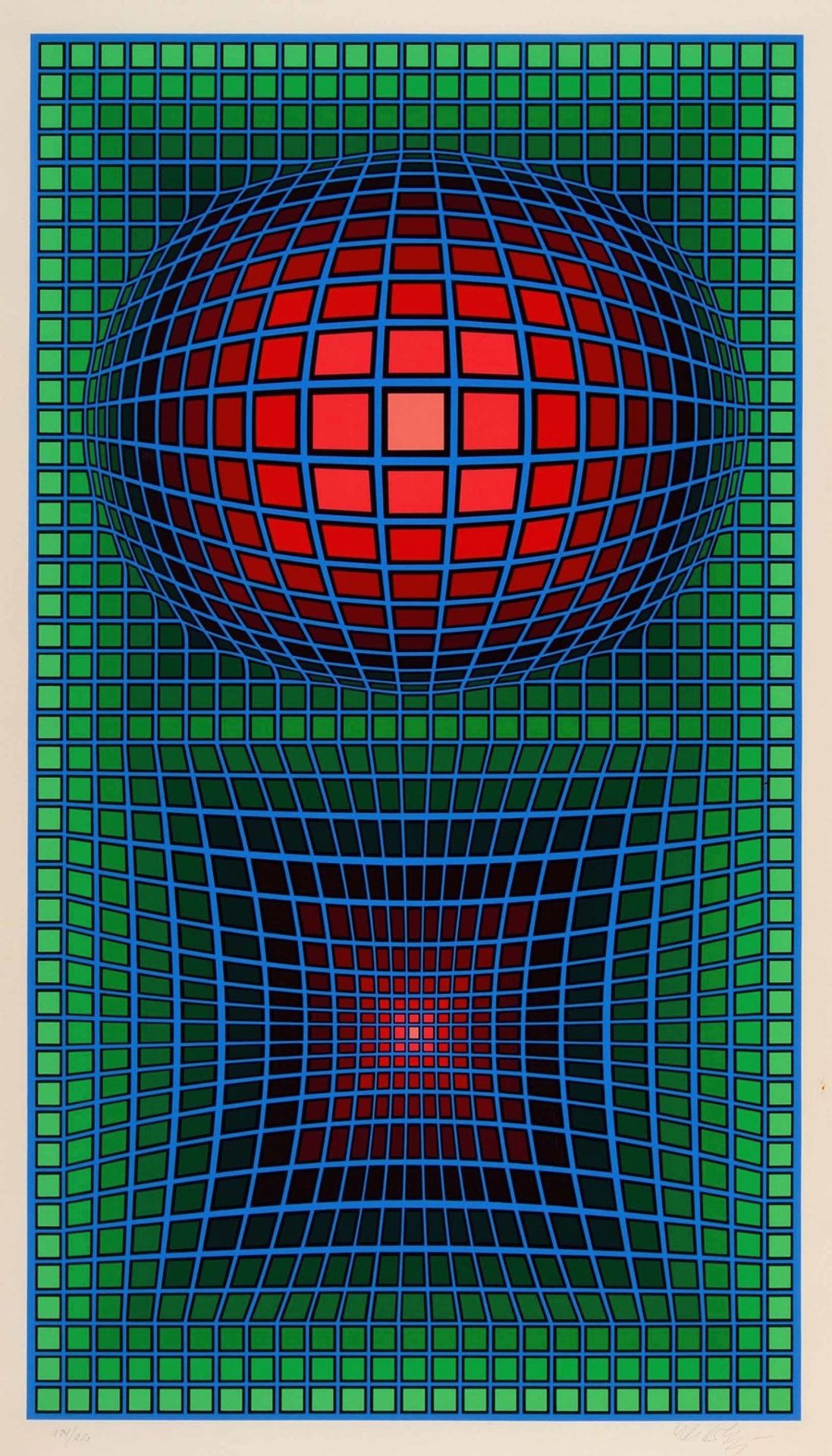 Composition in Green, Red, and Violet by Victor Vasarely