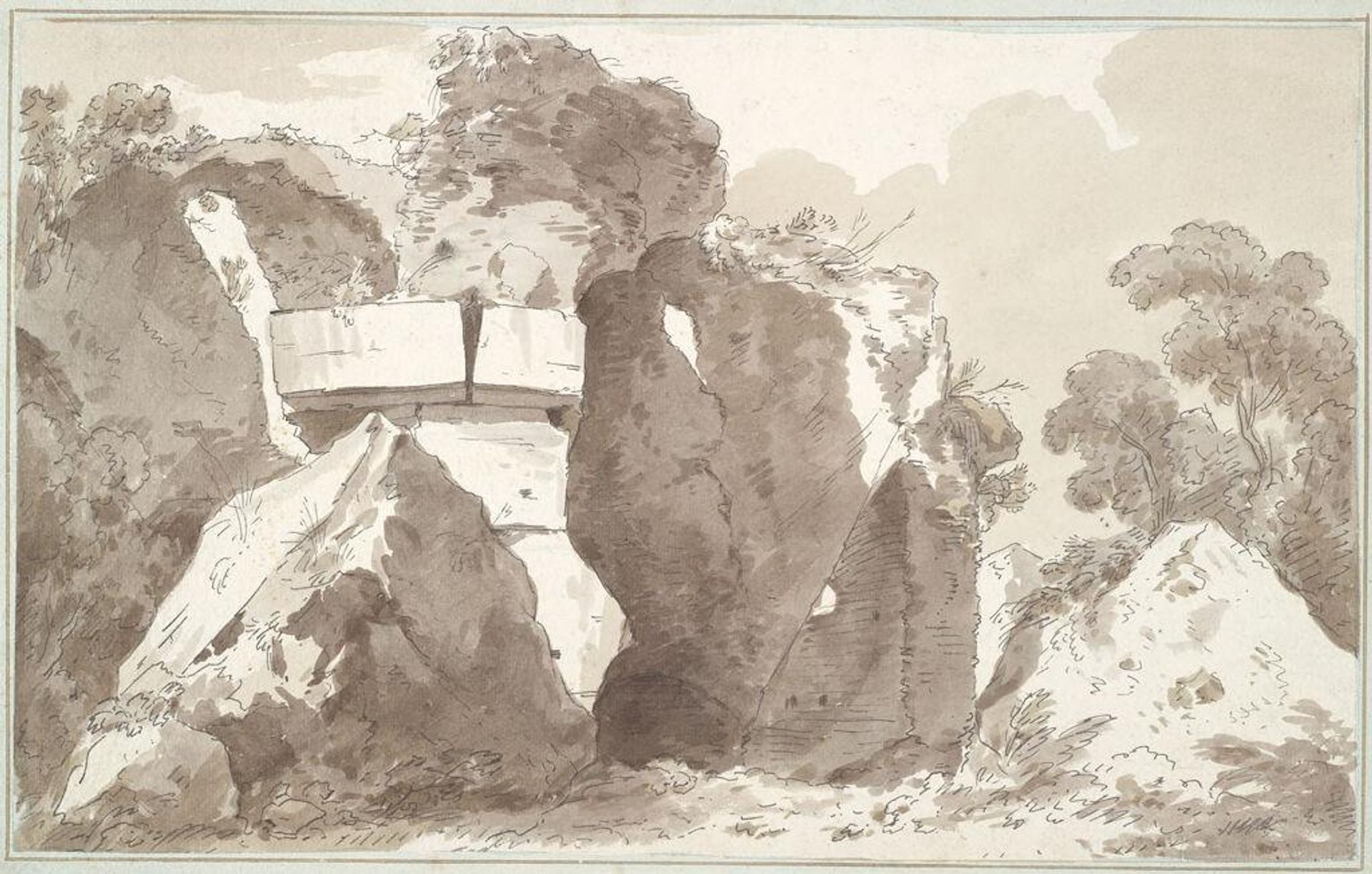 Study of Rocks and Trees by Gaspar van Wittel (called Vanvitelli)