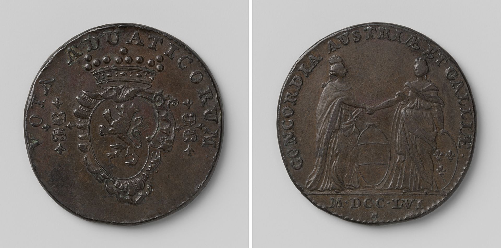 Verdrag van Versaille tussen Oostenrijk en Frankrijk by Jacques (II) Roëttiers
