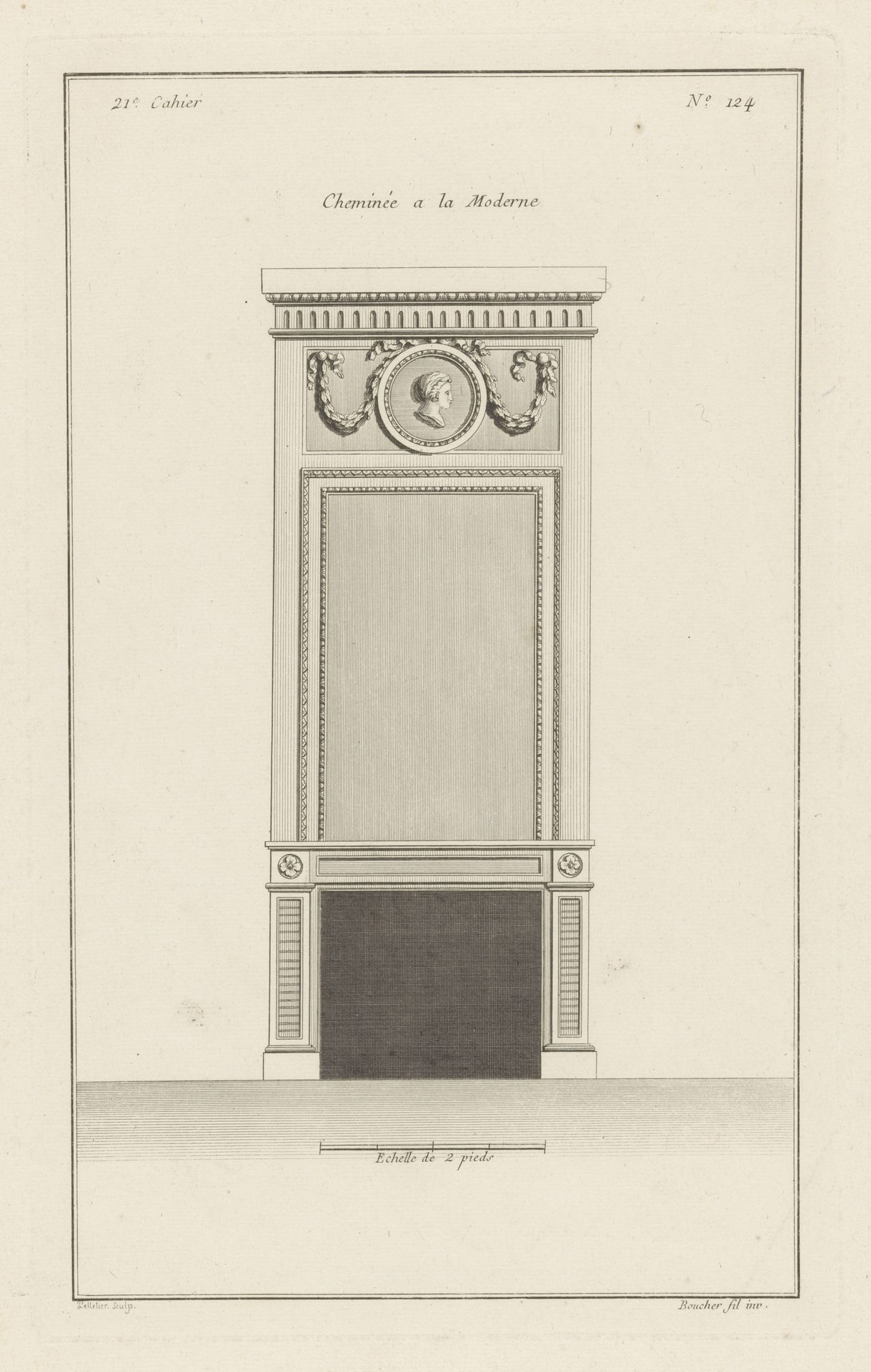 Schouw met medaillon by Jean Pelletier