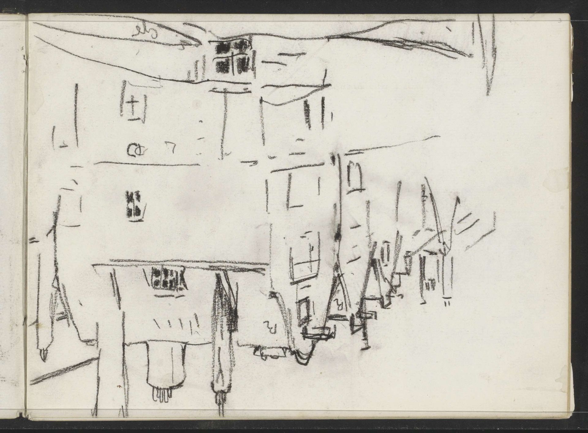 Gezicht op de hoek van de Korte Dijkstraat en de Krom Boomssloot te Amsterdam by Willem Witsen