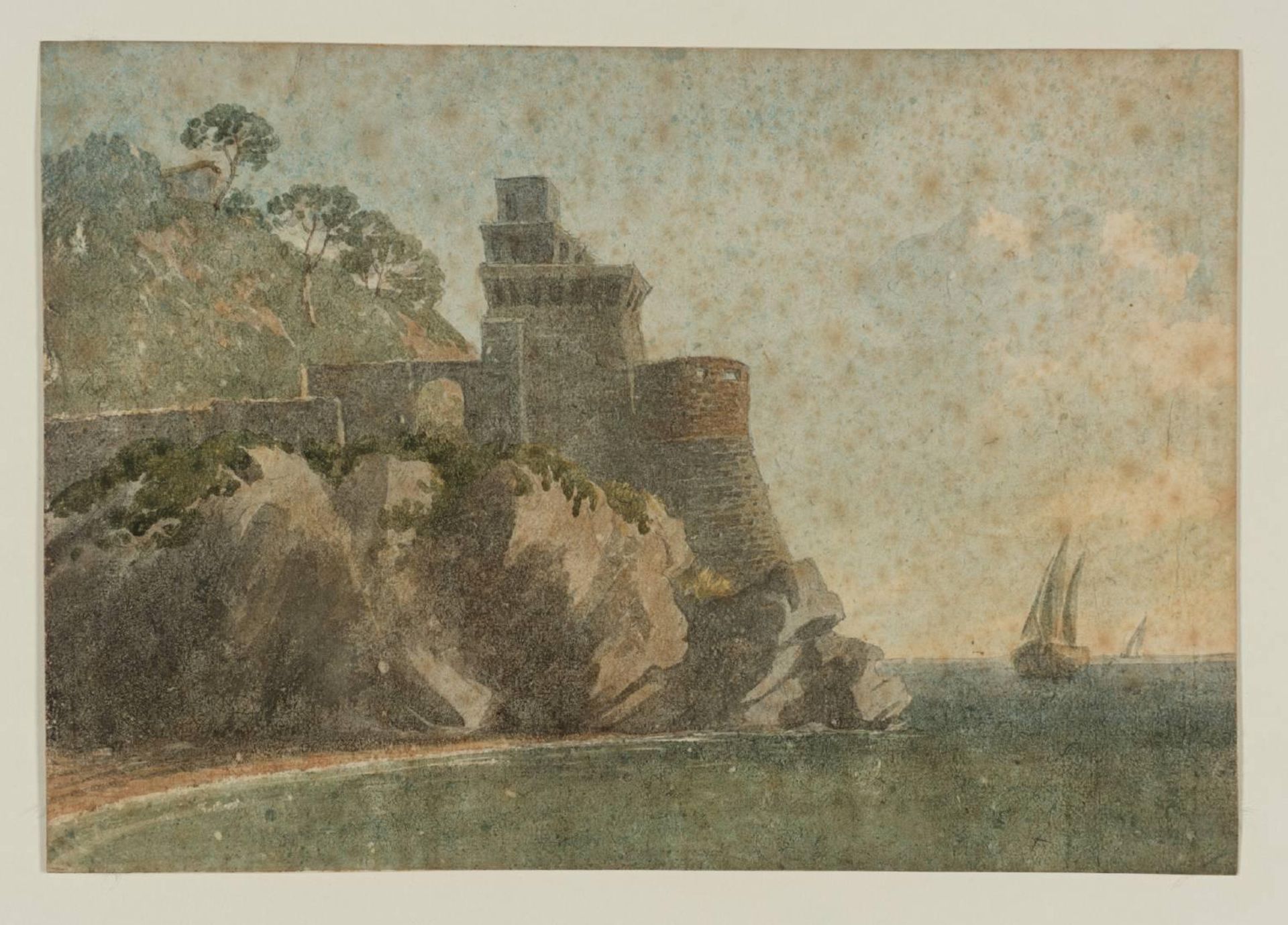 Otrano, Bay of Salerno by  John `Warwick' Smith