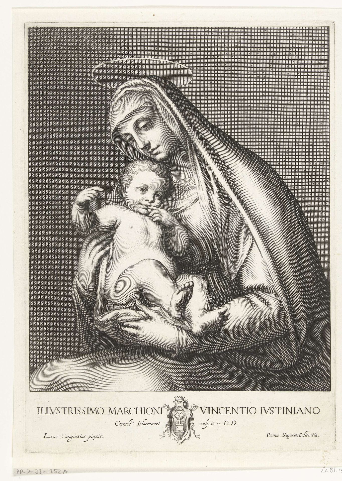 Zittende Madonna by Cornelis Bloemaert