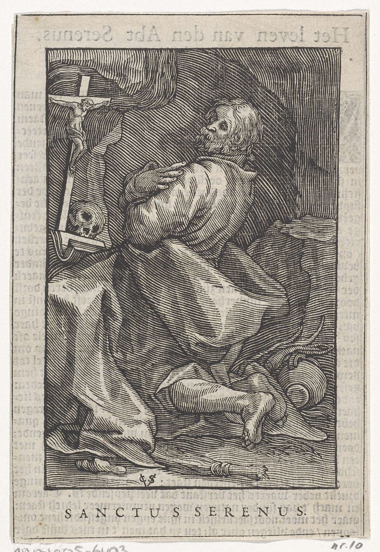 Heilige Serenus als kluizenaar by Christoffel van (II) Sichem