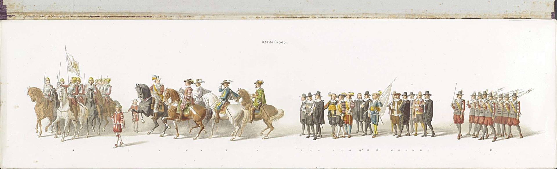 Derde groep in de optocht bij de viering van het 25-jarig regeringsjubileum van koning Willem III te Amsterdam, 1874 by Anonymous