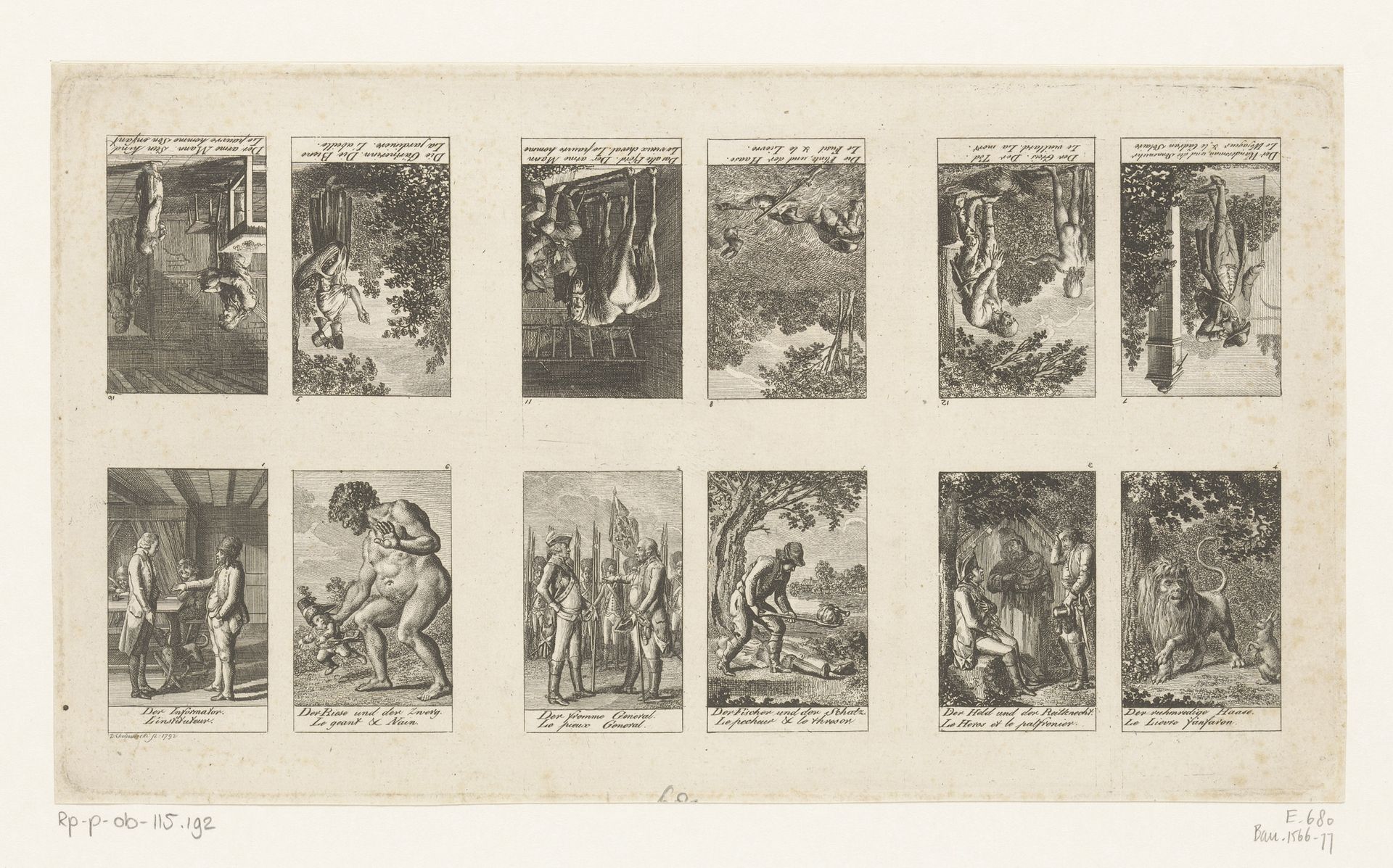 Twaalf voorstellingen uit de fabels van Gellert by Daniel Nikolaus Chodowiecki