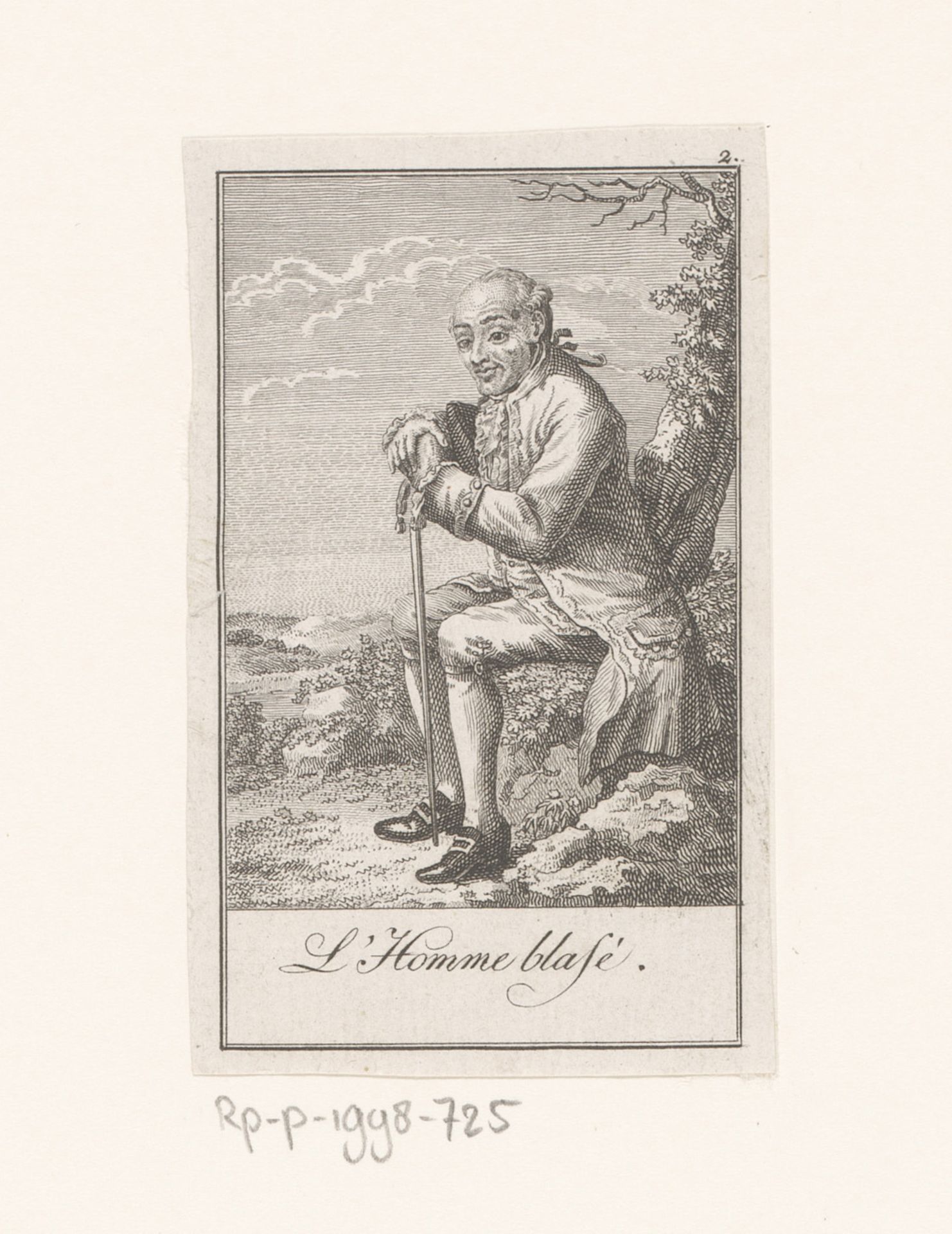 Vermoeide man by Karl Heinrich Grünler