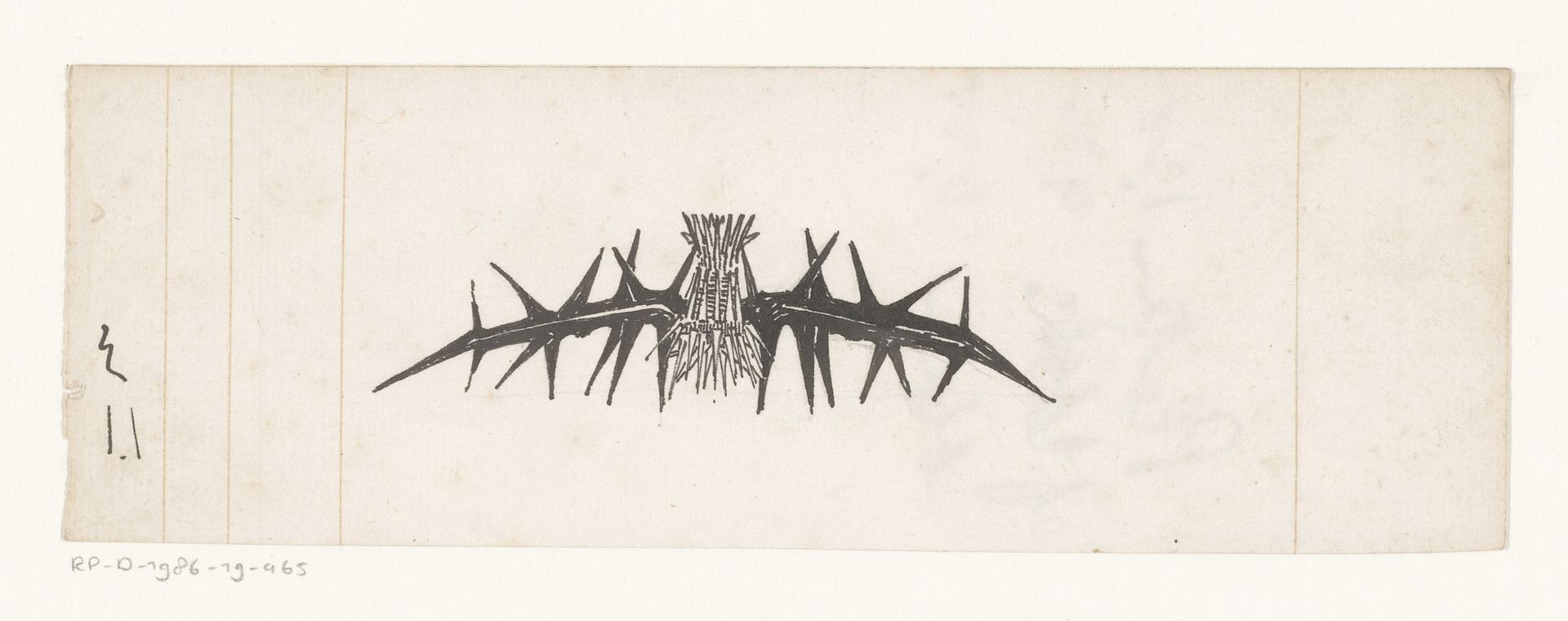 Vignet met distel by Reinier Willem Petrus de (1874-1952) Vries