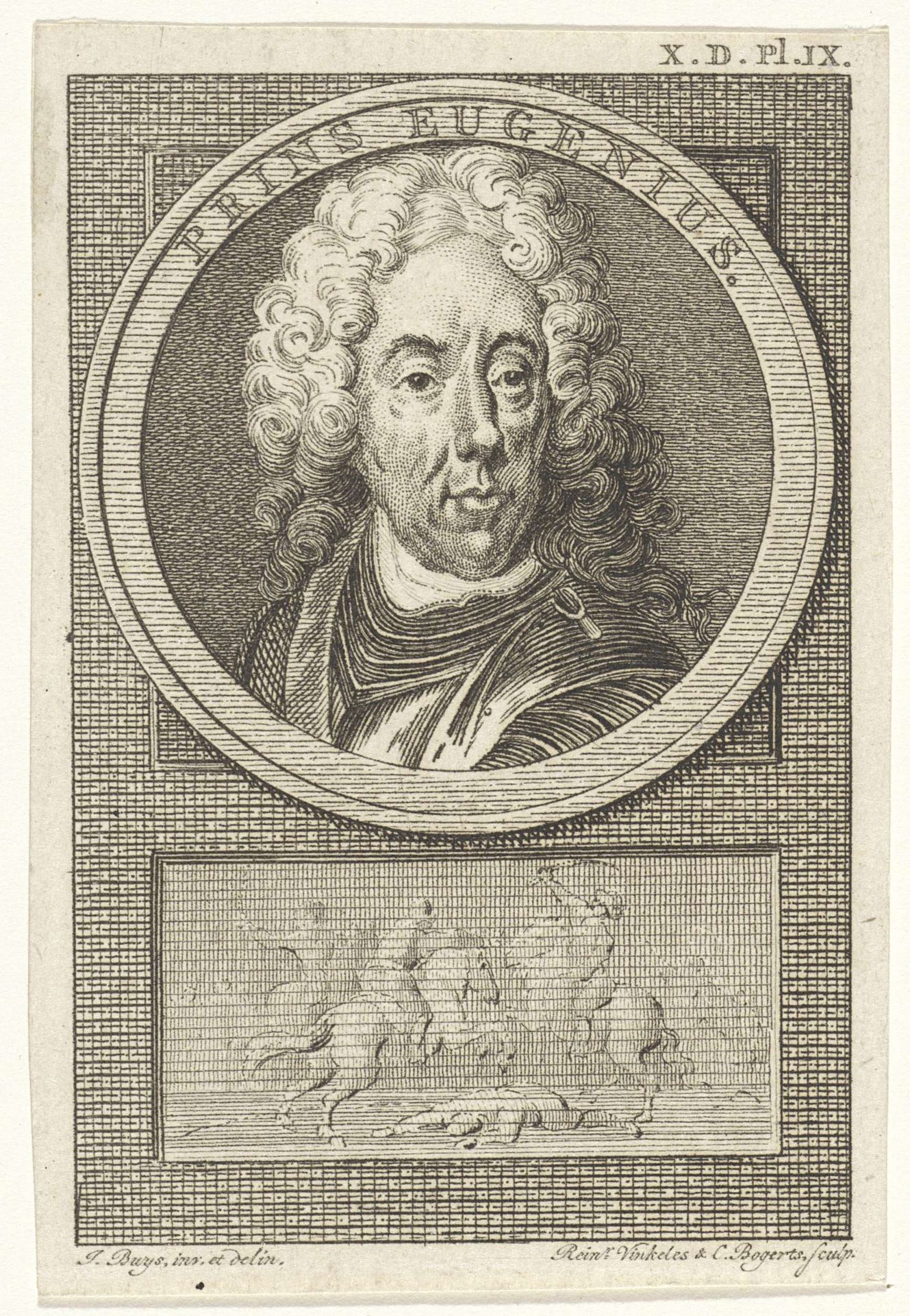 Portret van Eugenius van Savoye by Reinier Vinkeles
