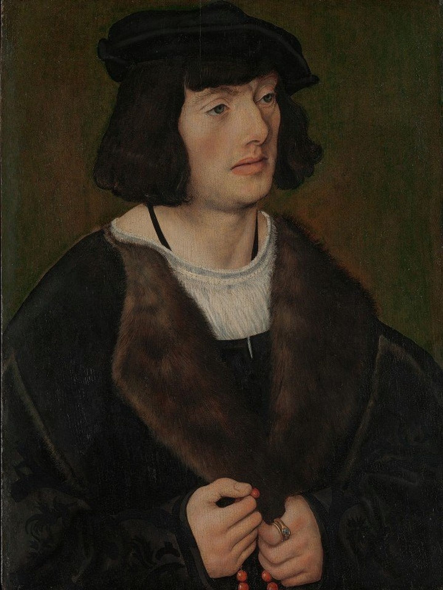 Portrait of a Man with a Rosary by Lucas Cranach the Elder