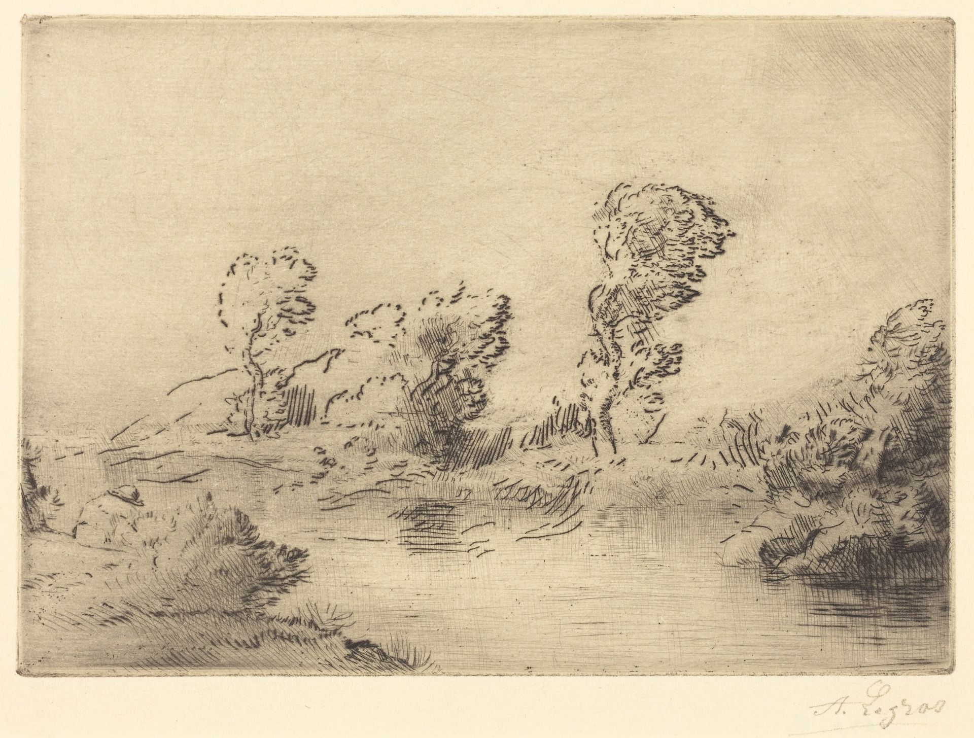Banks of the Marne (Bord de la Marne) by Alphonse Legros