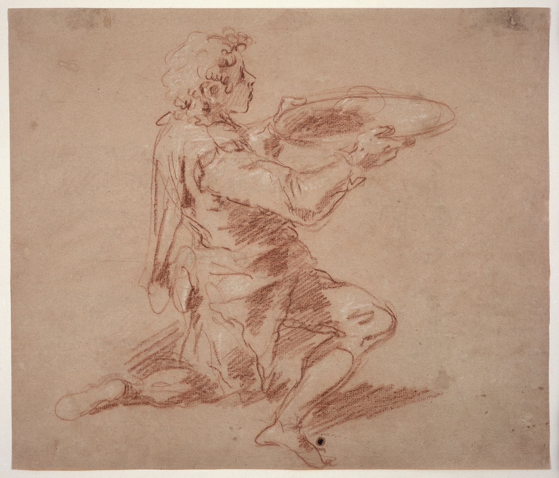 Kneeling page with tray by Giovanni Battista Pittoni