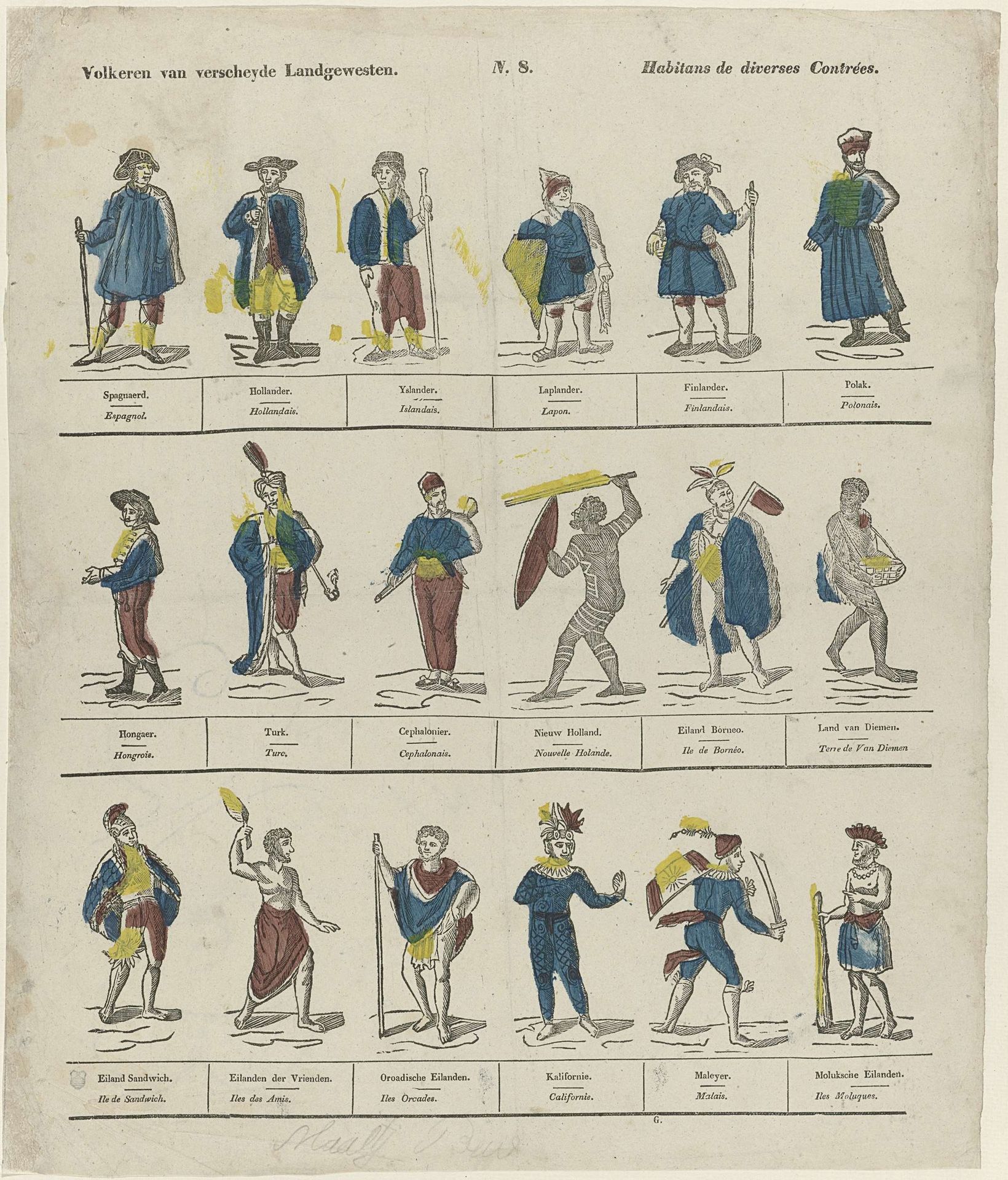 Volkeren van verscheyde landgewesten / Habitans de diverses Contrées by Glenisson & Van Genechten