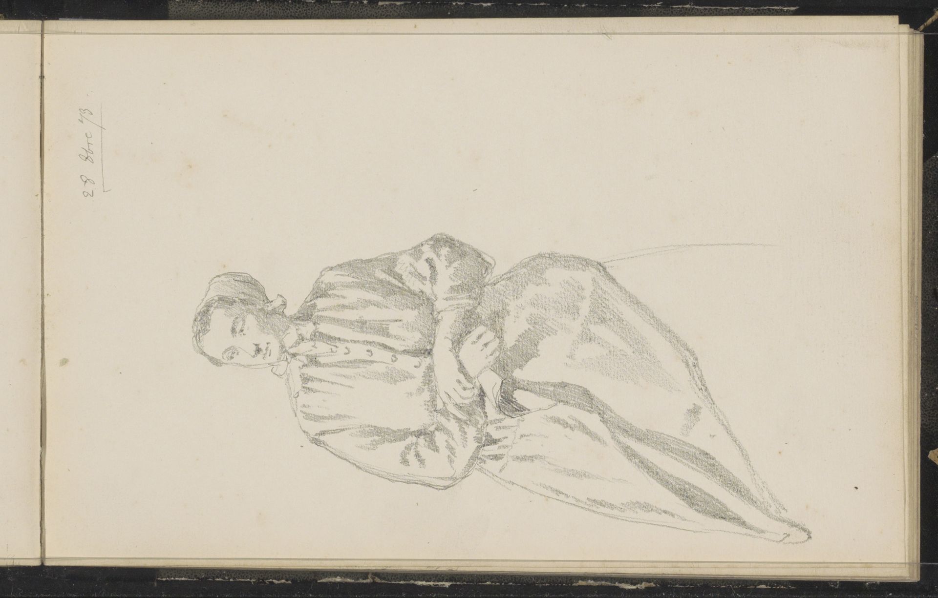 Vrouw met gekruiste handen by Cornelis Springer