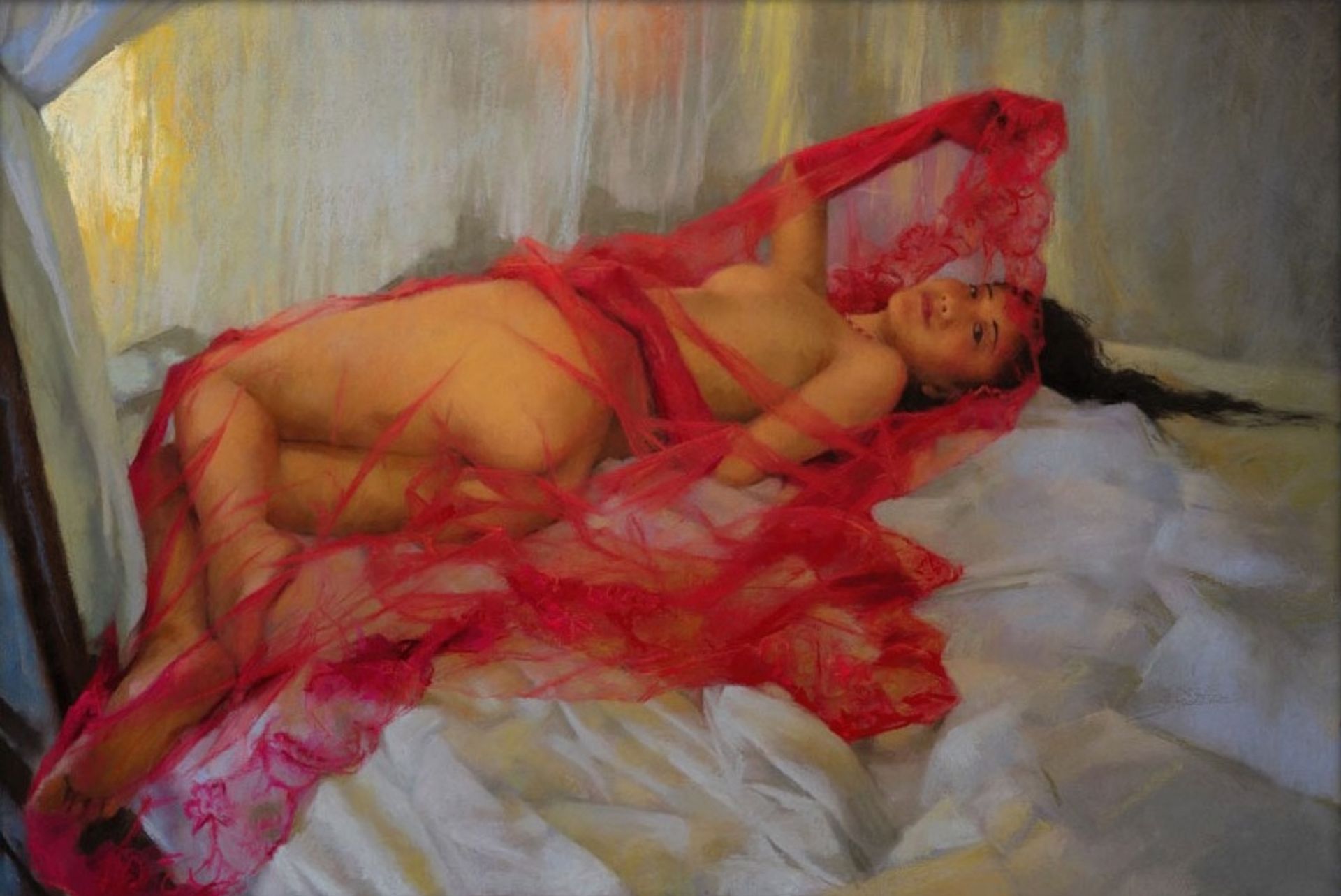 Red-veiled Seduction by Vicente Romero