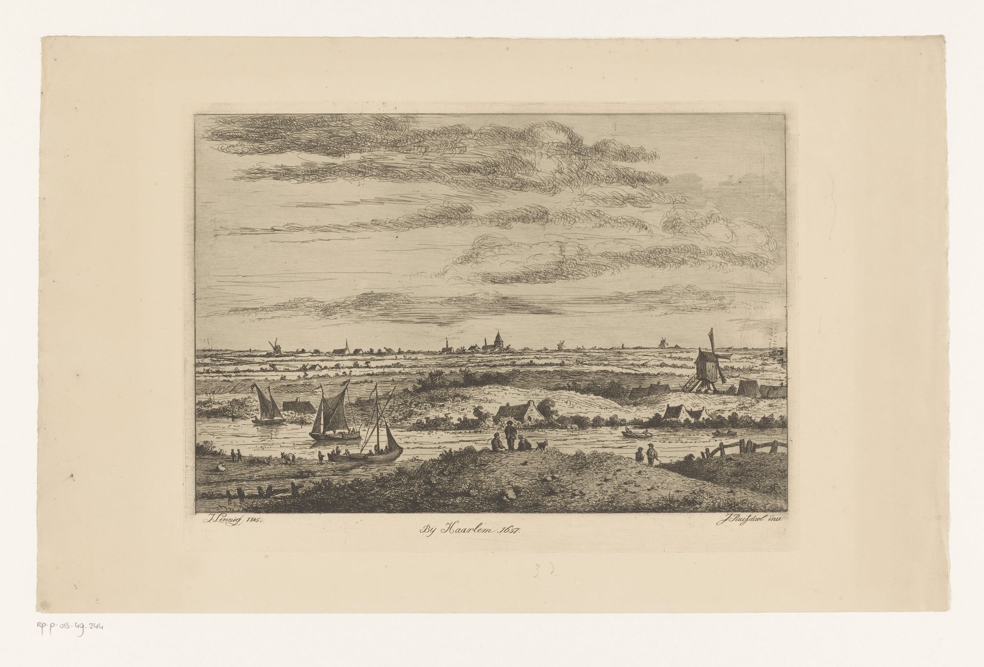 Landschap in de buurt van Haarlem by Jean Théodore Joseph Linnig