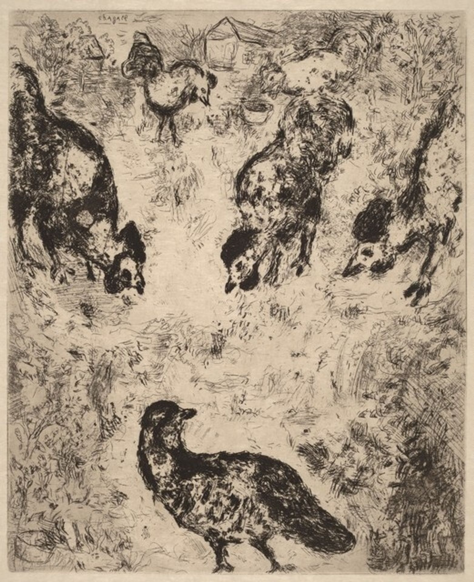 The Patridge and the Fowls by Marc Chagall