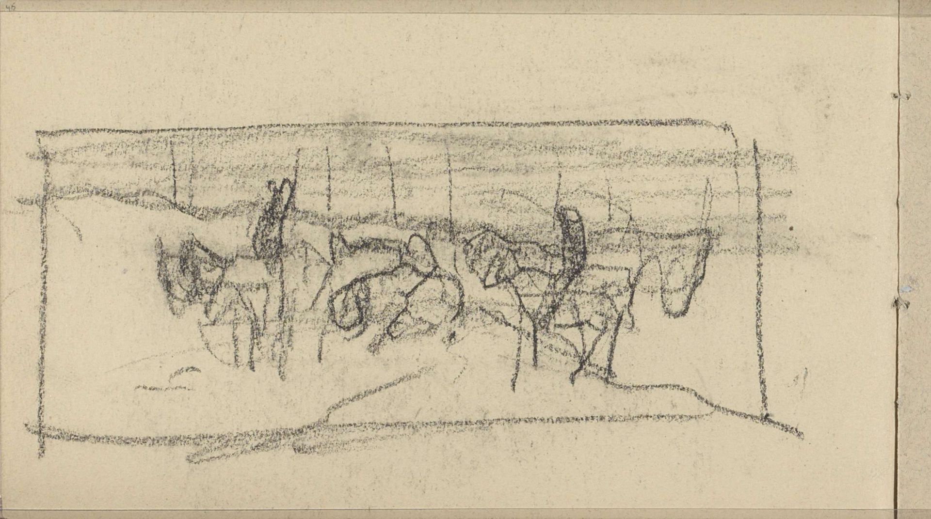 Compositiestudie met ruiters by George Hendrik Breitner