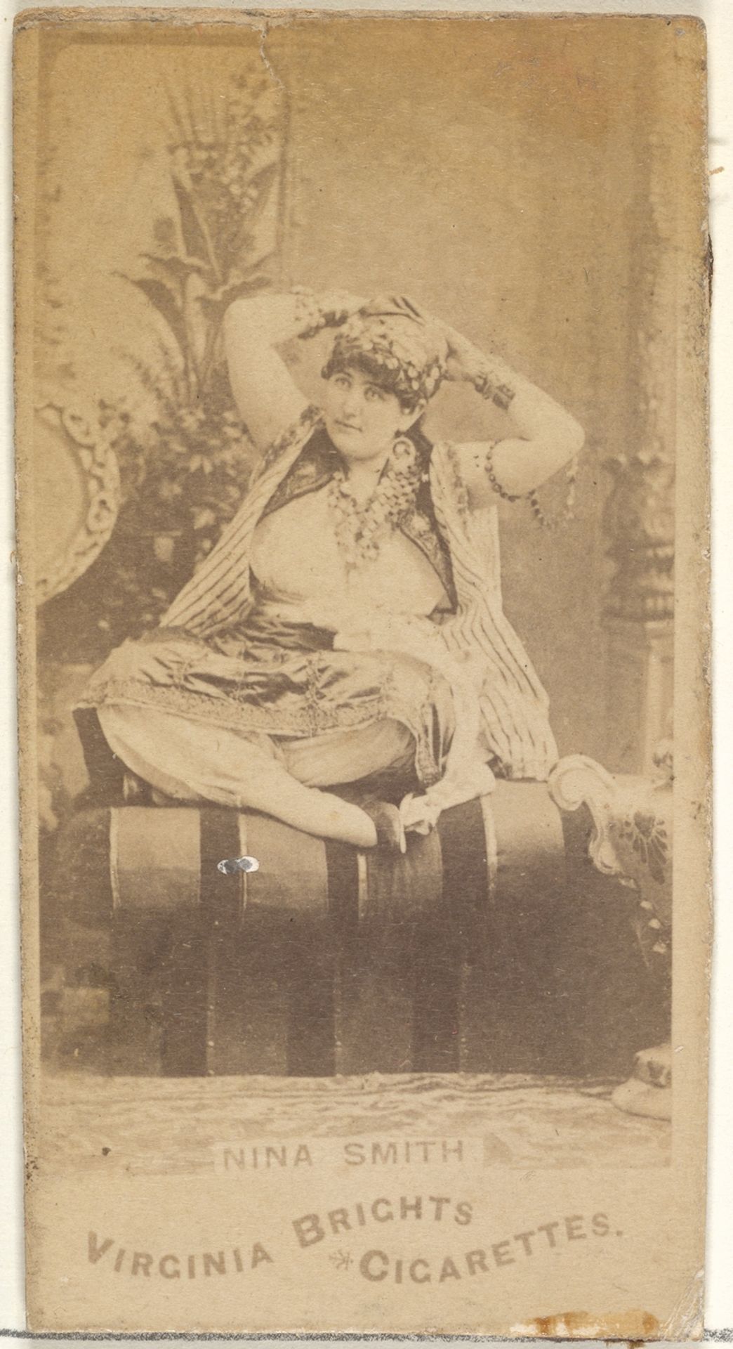 Nina Smith, from the Actors and Actresses series (N45, Type 1) for Virginia Brights Cigarettes by Allen & Ginter