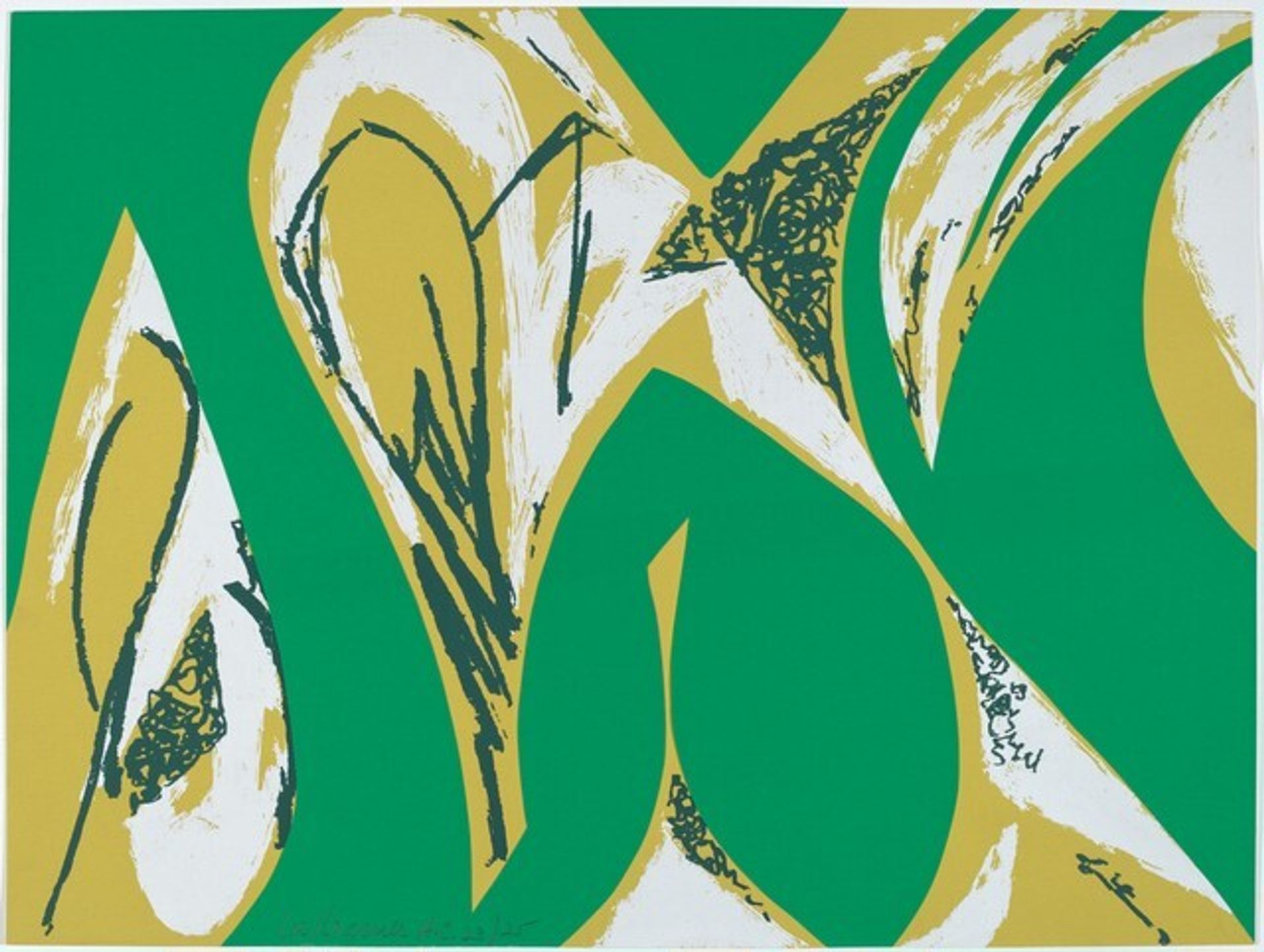Free Space (Deluxe), yellow by Lee Krasner