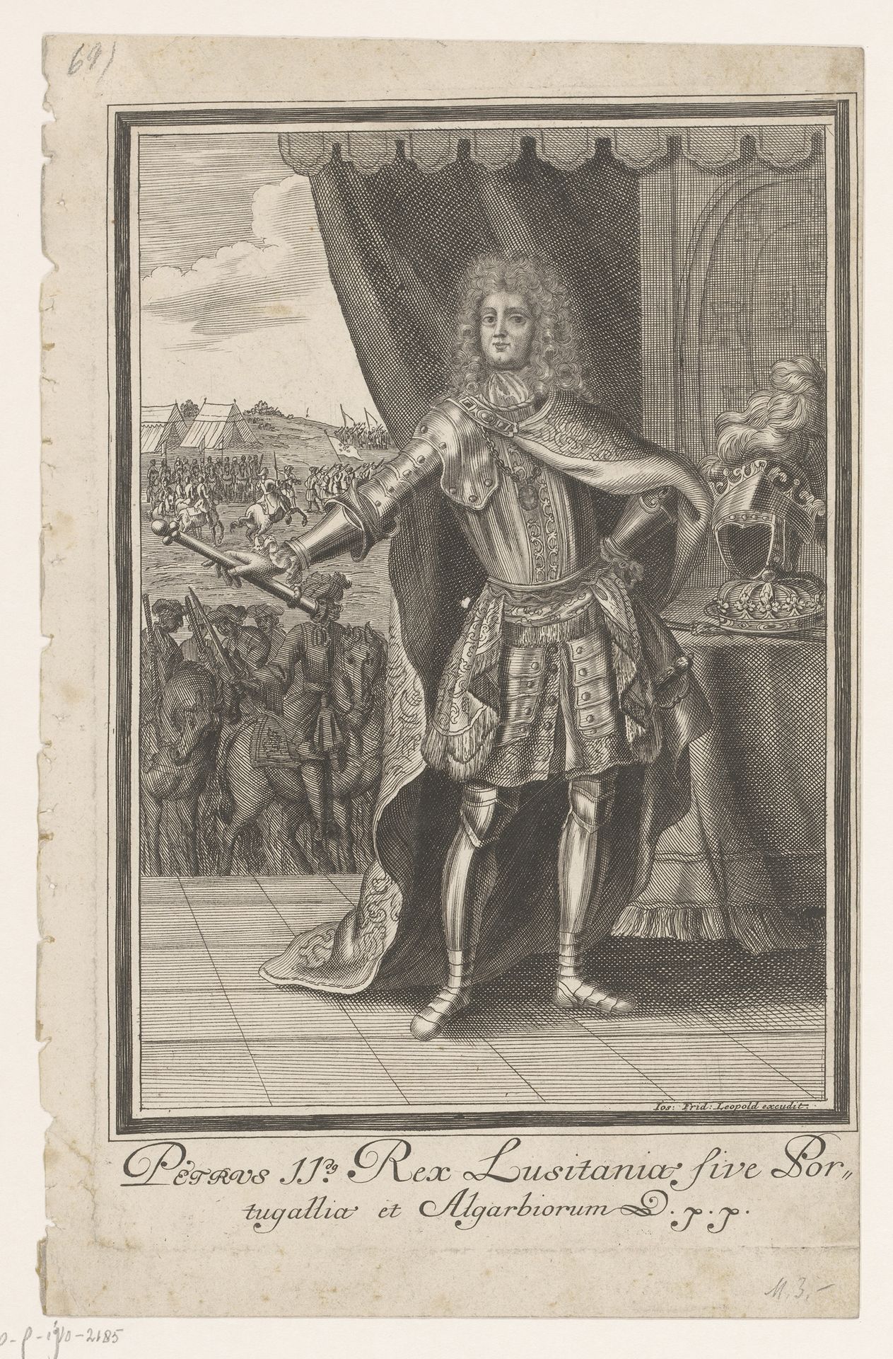 Portret van Peter II, koning van Portugal by Joseph Friedrich Leopold