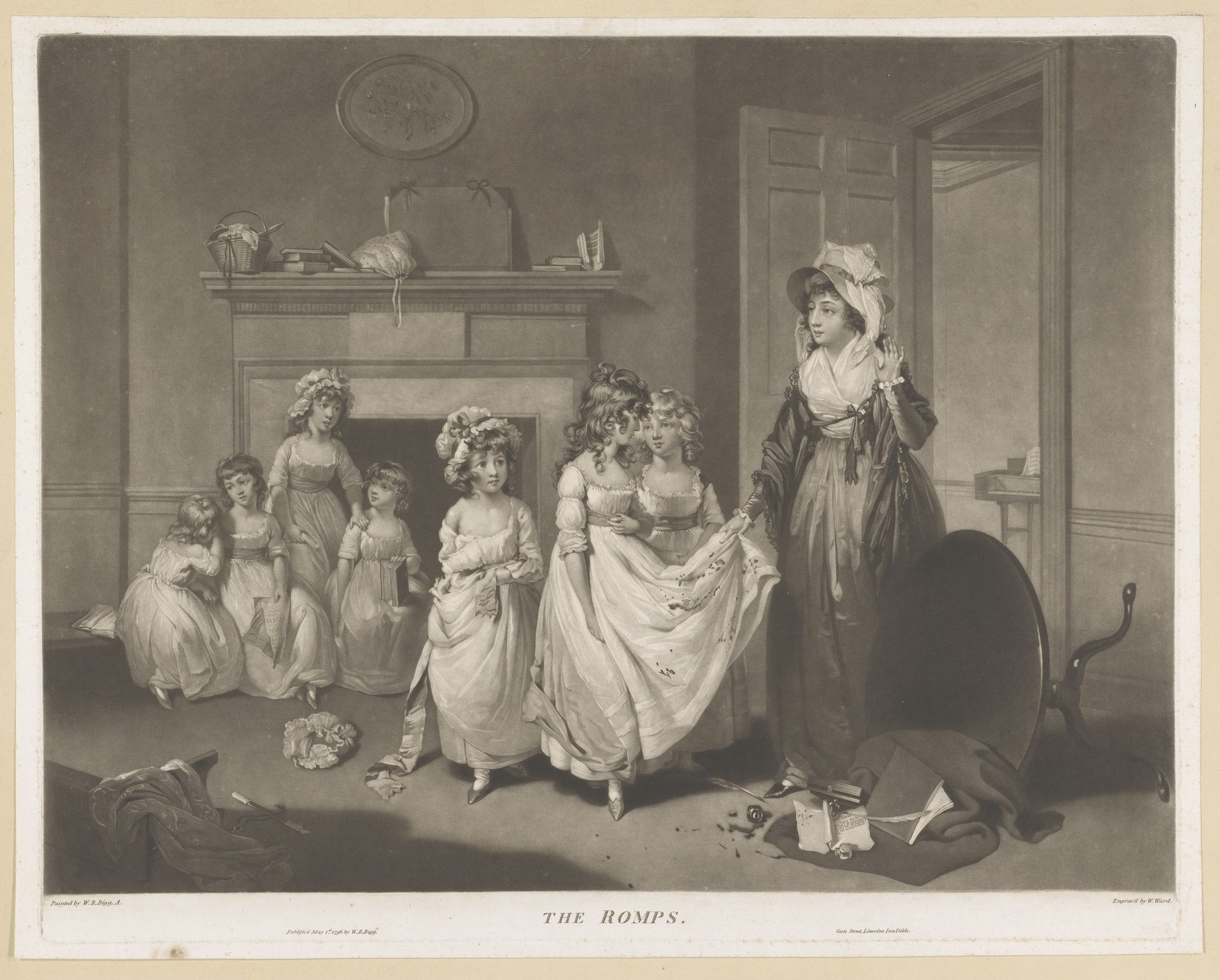 Inkt over de jurk van één van de meisjes by William Ward