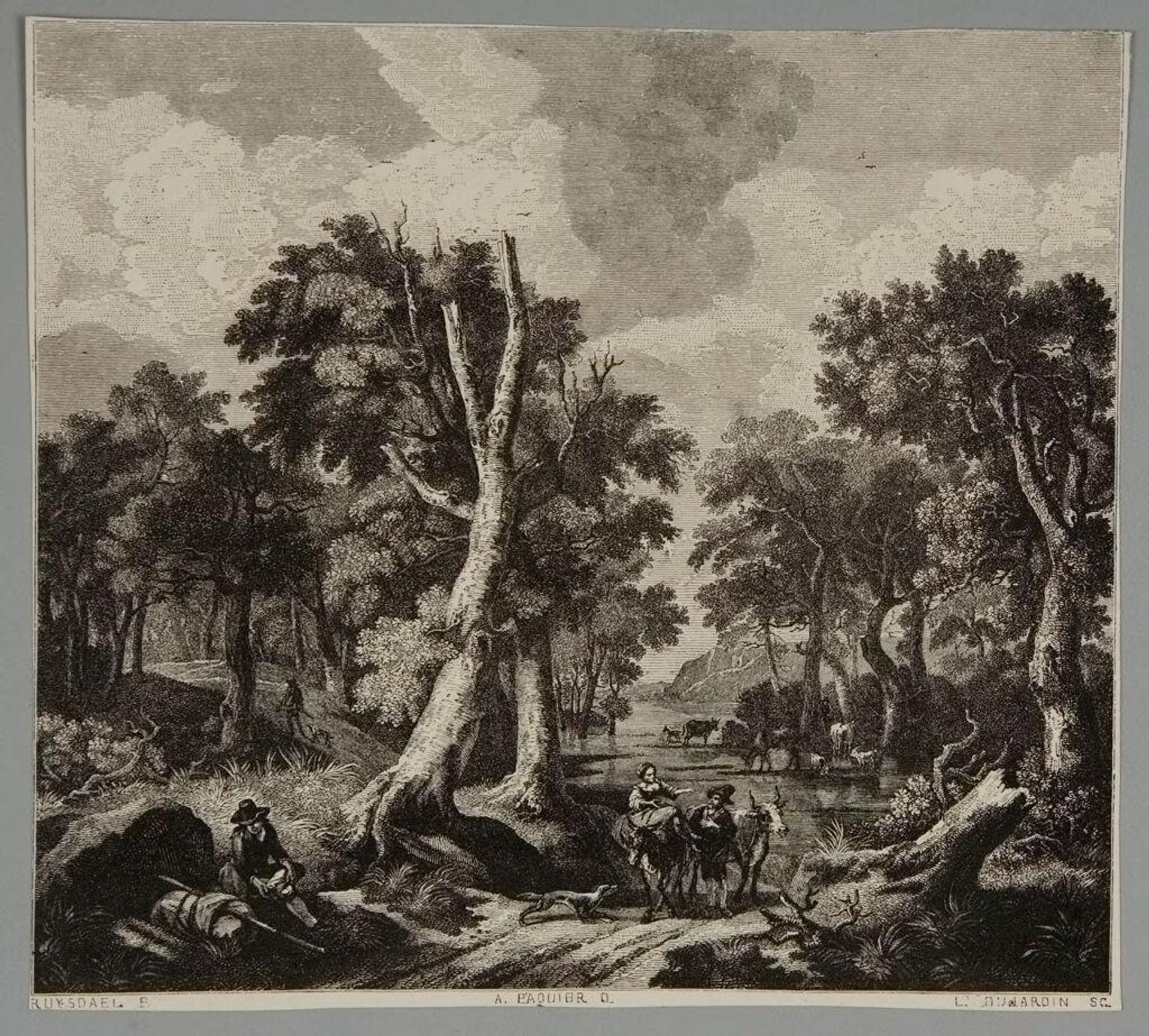 Forest Scene by Louis Dujardin