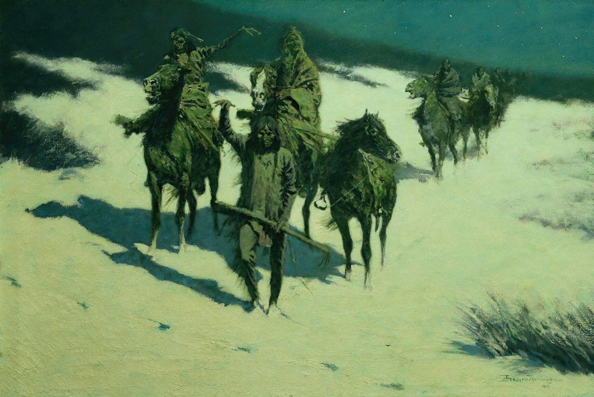 The Trail of the Shod Horse by Frederic Remington
