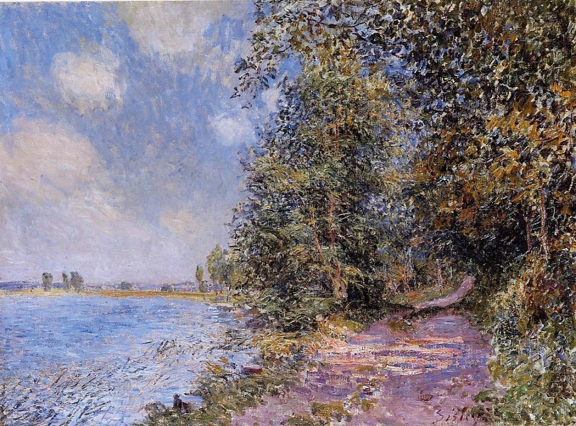 An August Afternoon near Veneux by Alfred Sisley