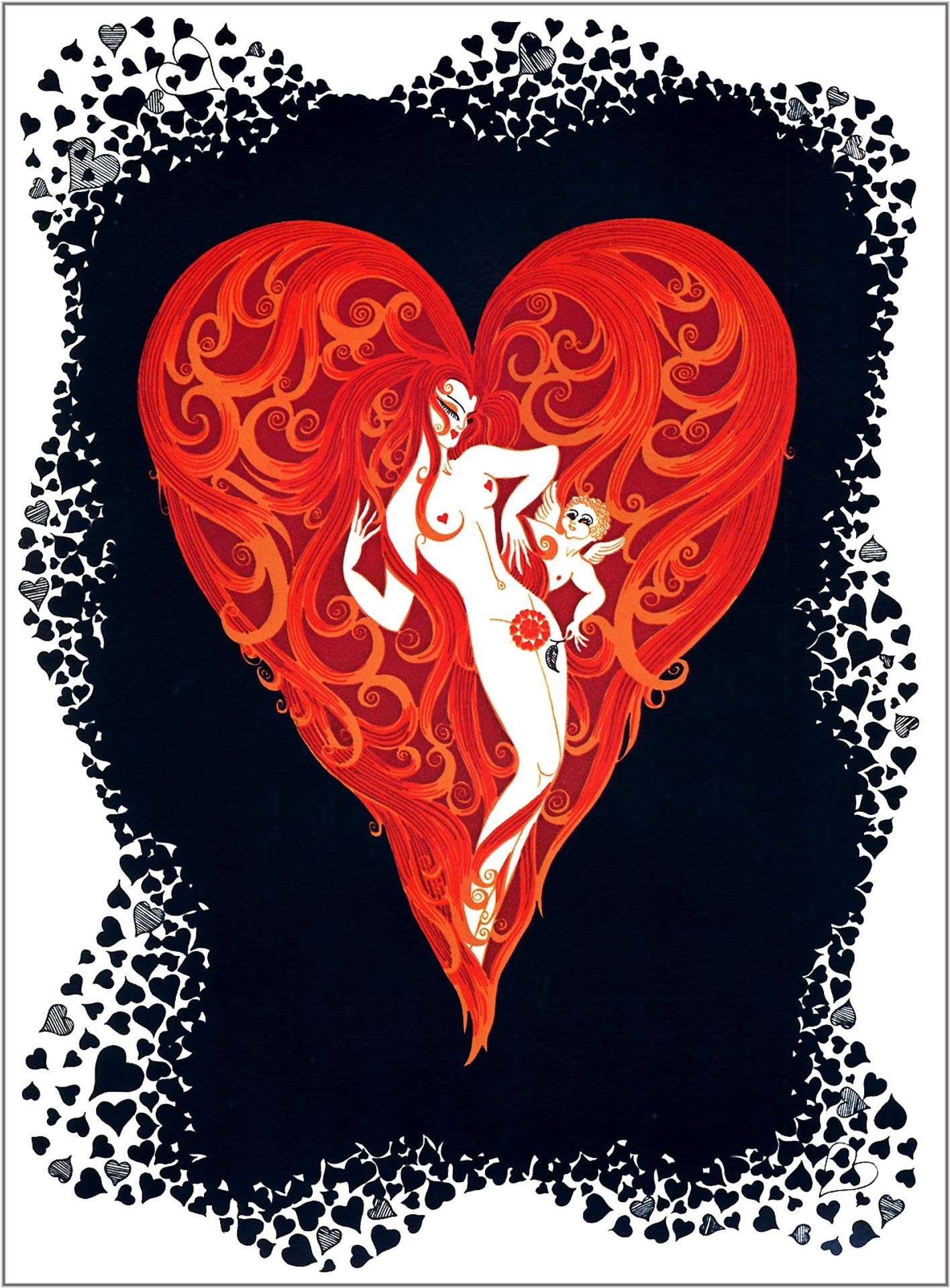The Aces Hearts by Erte