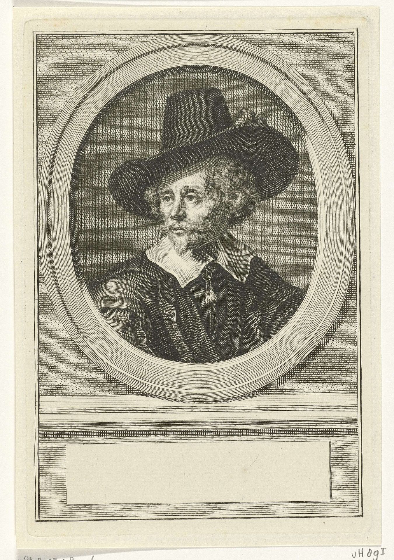 Portret van Samuel Coster by Jacob Houbraken