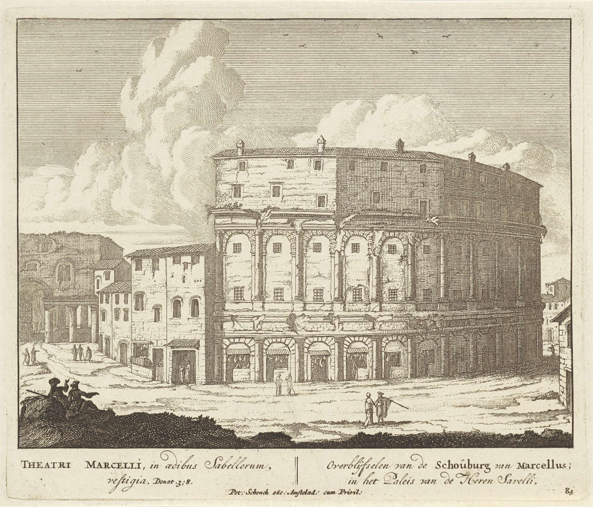 Theater van Marcellus te Rome by Pieter Schenk