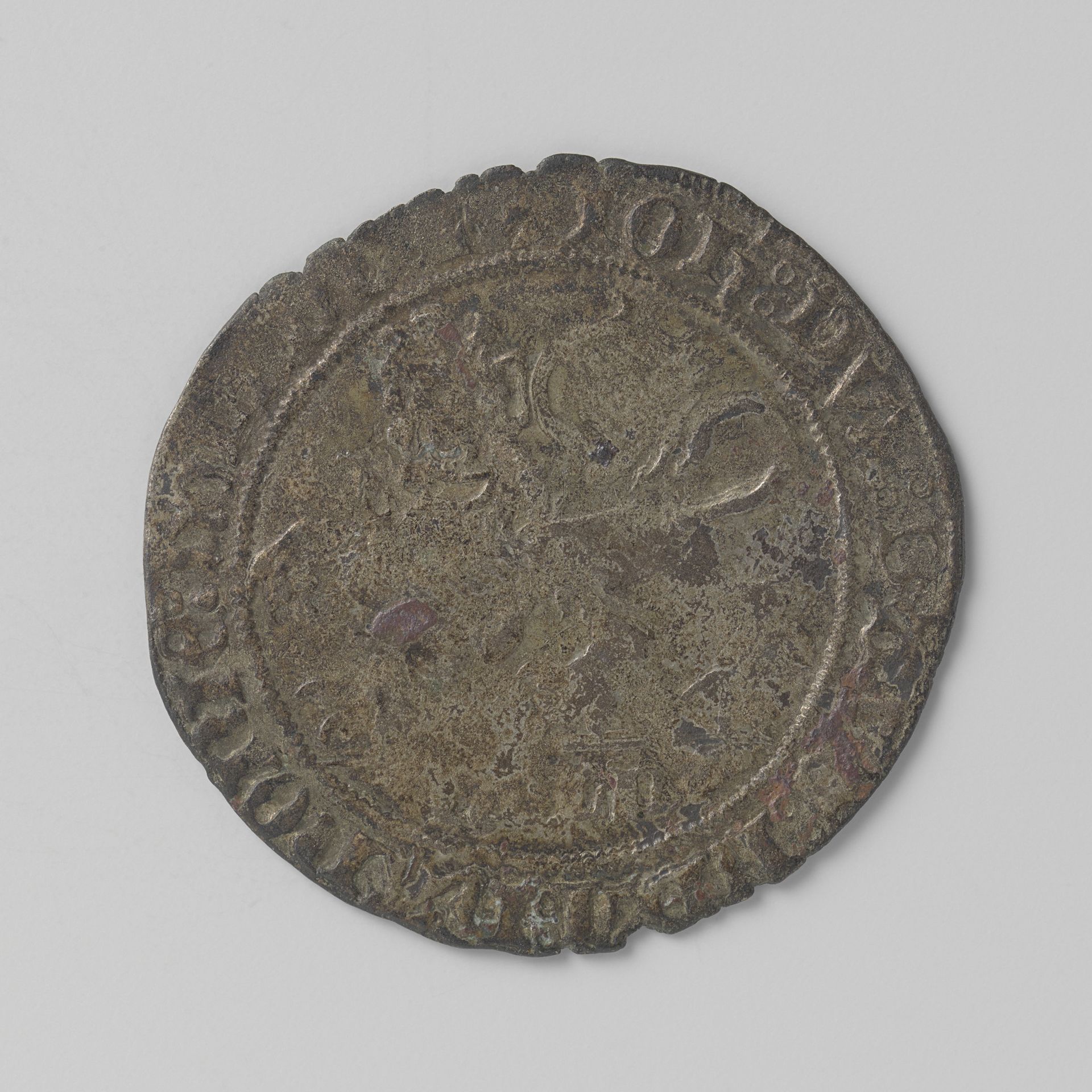 Hollandse penning met de lopende leeuw van Jan van Beieren, 1418-1425 by Jan van Beieren