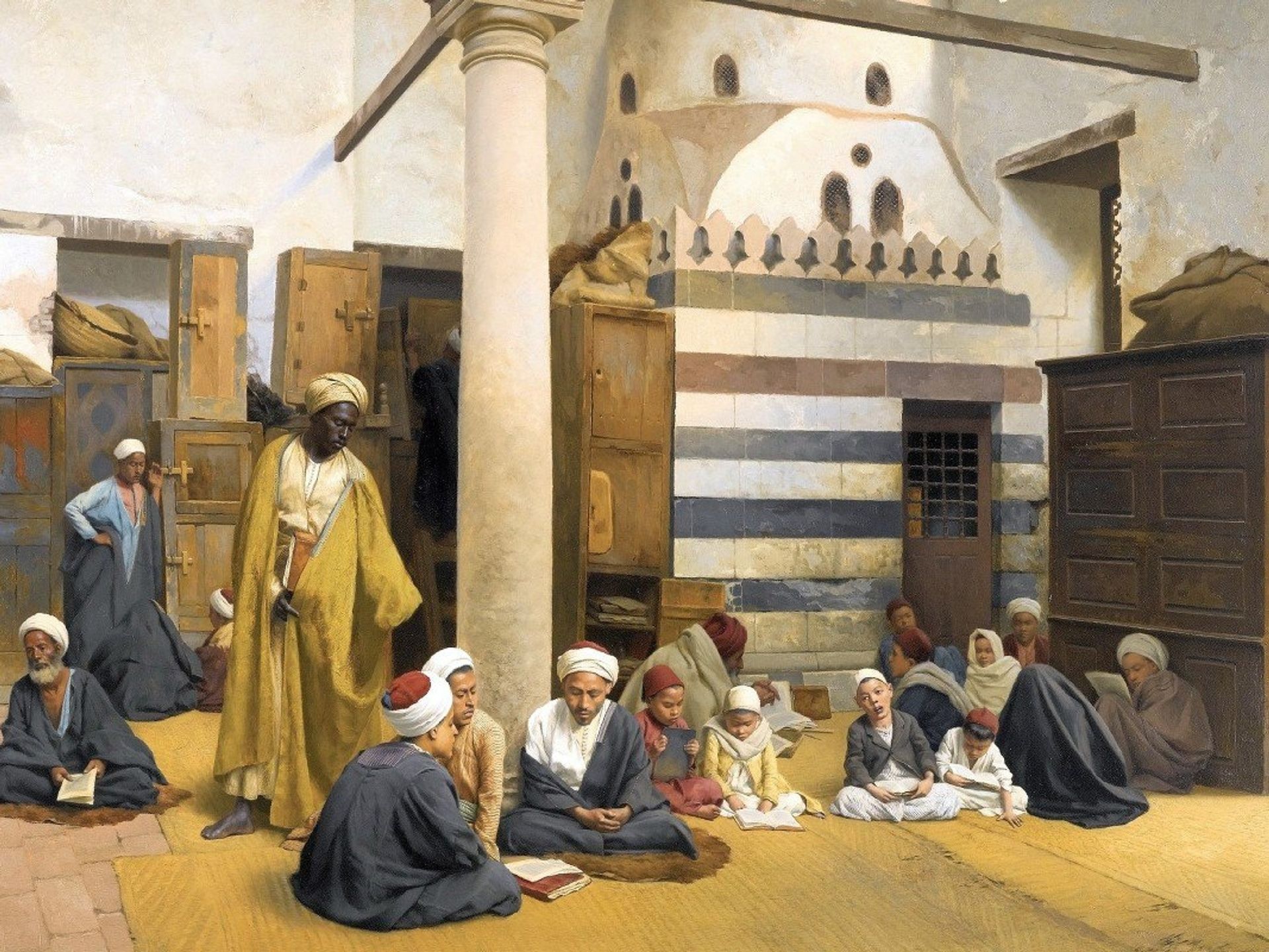 In the Madrasa by Ludwig Deutsch