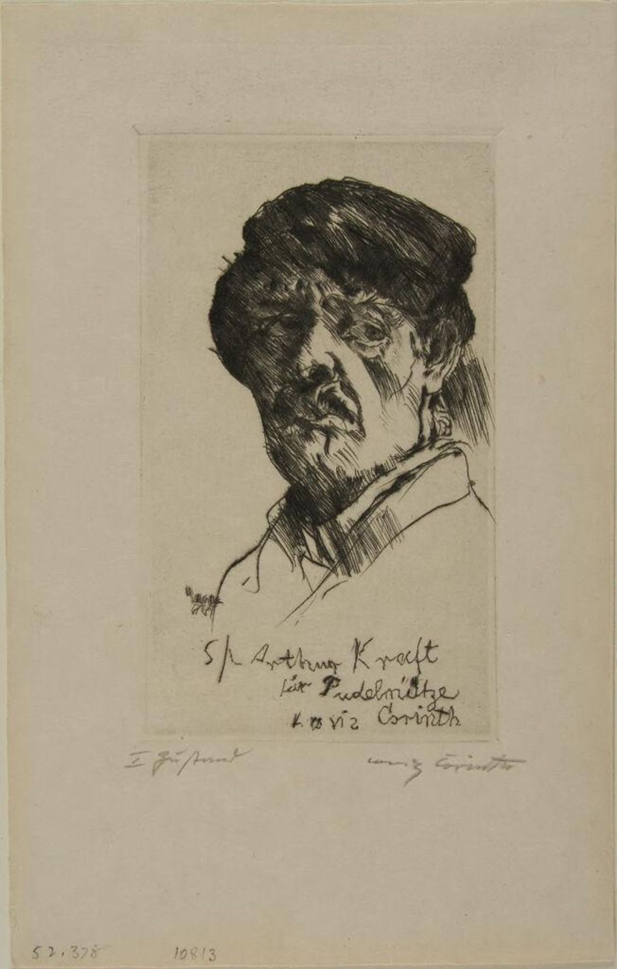 Self-portrait in Fur Cap by Lovis Corinth