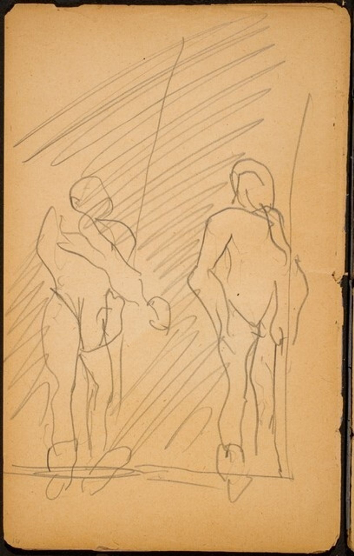 Zwei Figuren auf dem Trapez (Two Figures on a Trapeze) [p. 16] by Max Beckmann