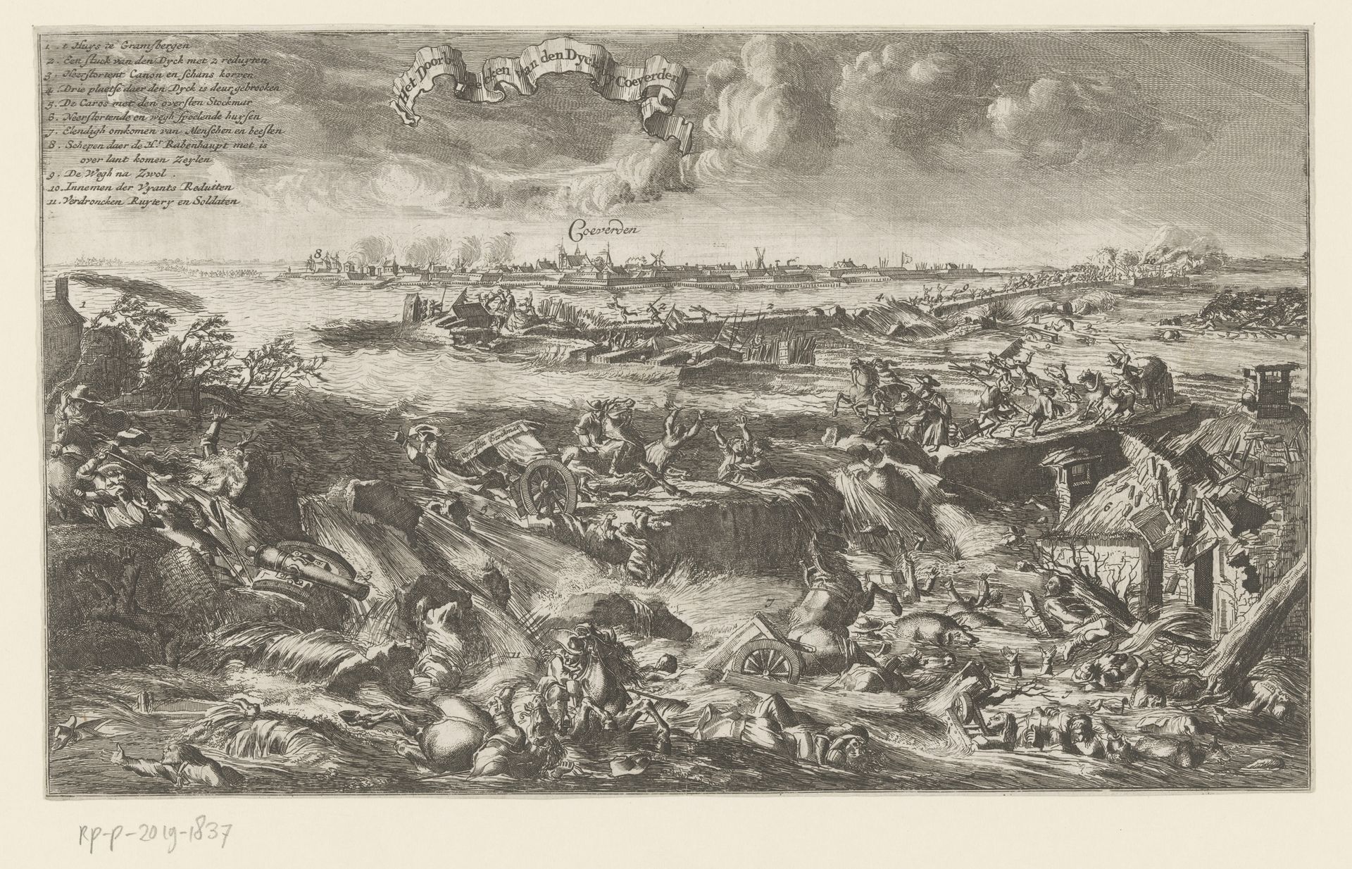 Dijkdoorbraak bij Coevorden, 1673 by Anonymous