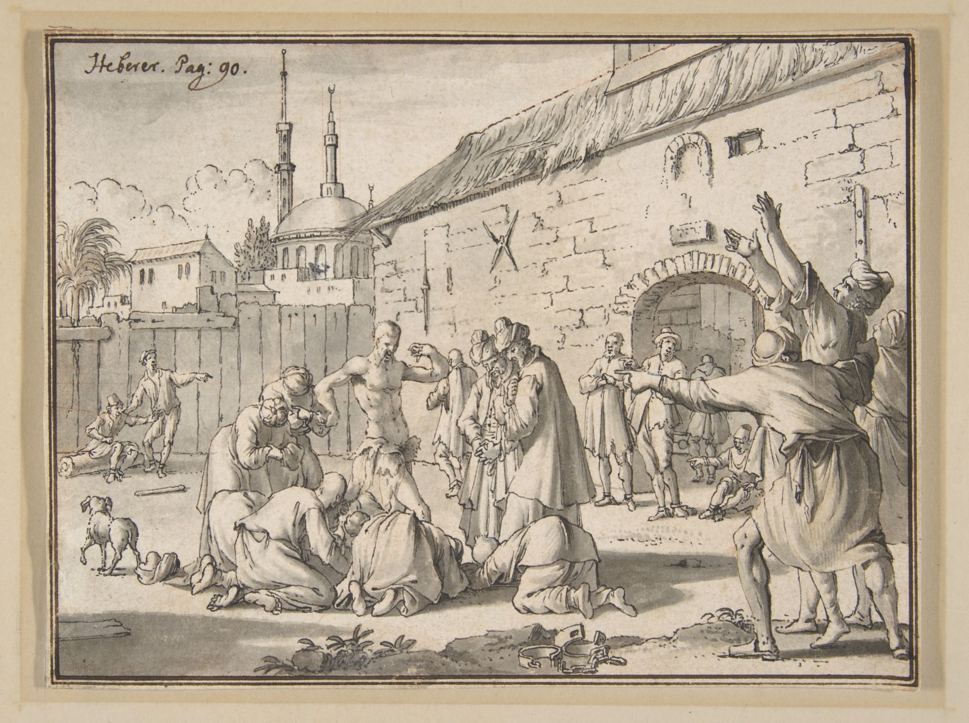 An Islamic Prophet Appearing in the Courtyard of a Prison in Alexandria by Jan Goeree