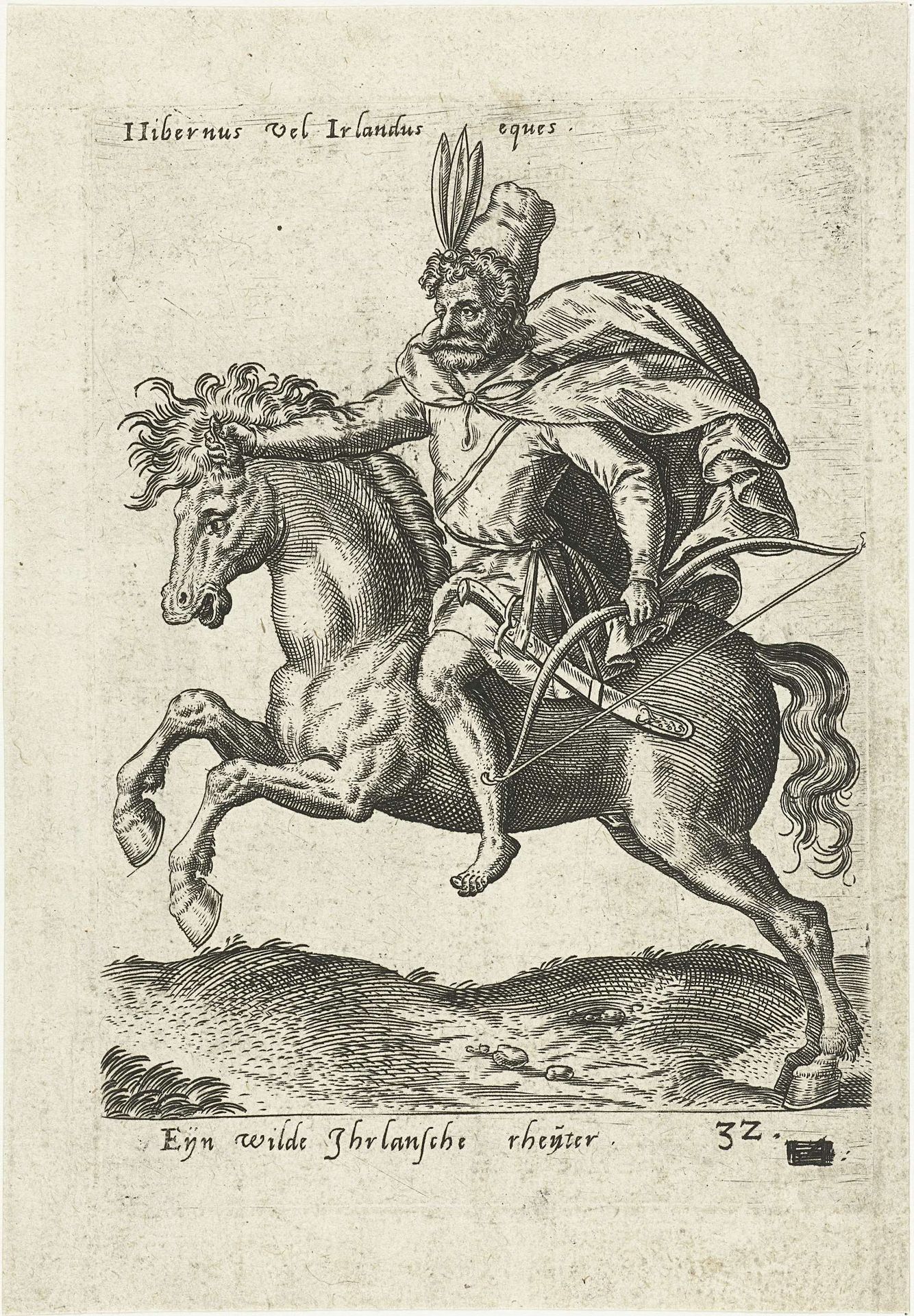 Ierse ruiter by Abraham de Bruyn