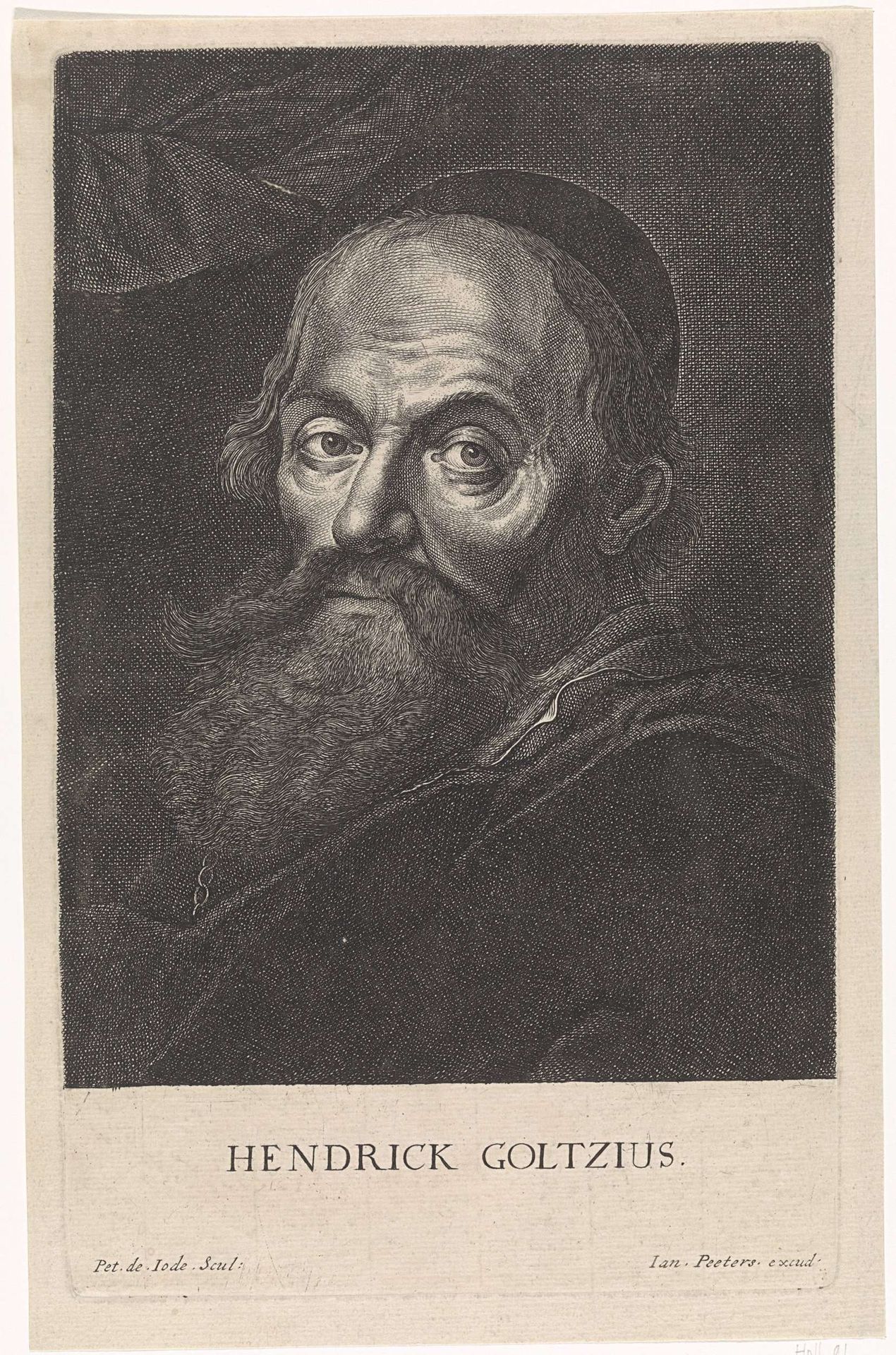 Portret van Hendrick Goltzius by Pieter de (II) Jode