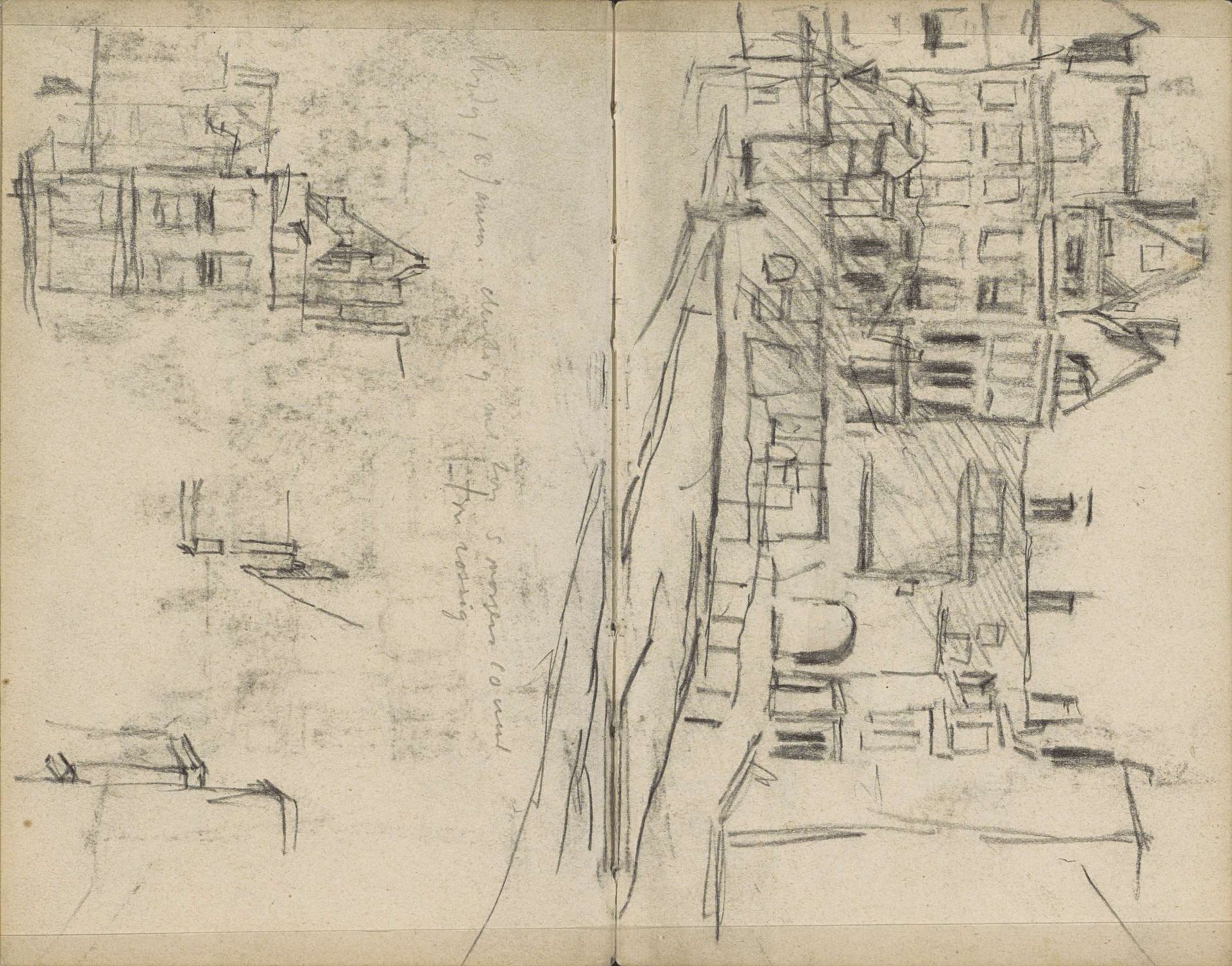 Gezicht op het Beurspleintje te Amsterdam by George Hendrik Breitner