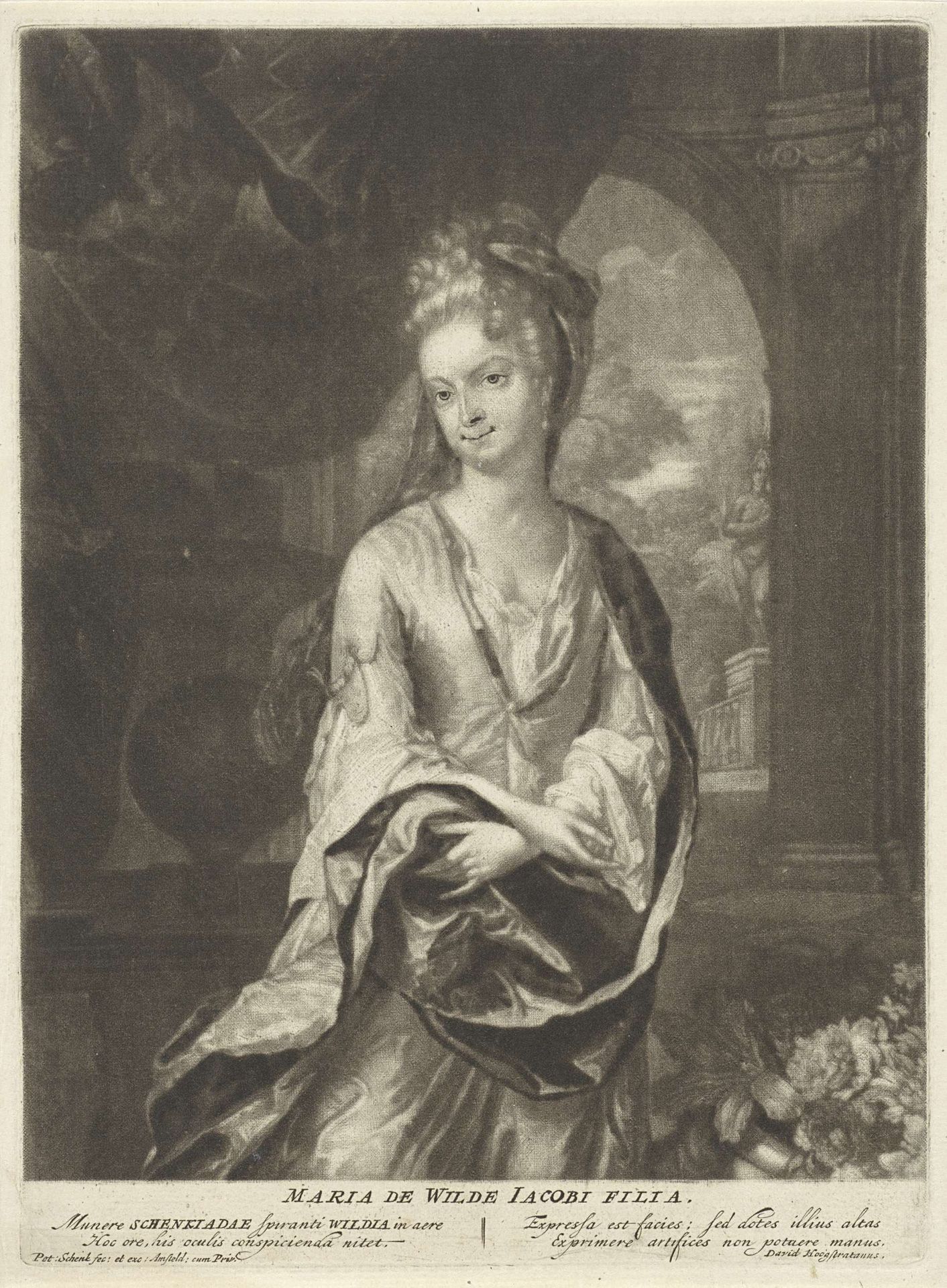 Portret van Maria de Wilde by Pieter Schenk